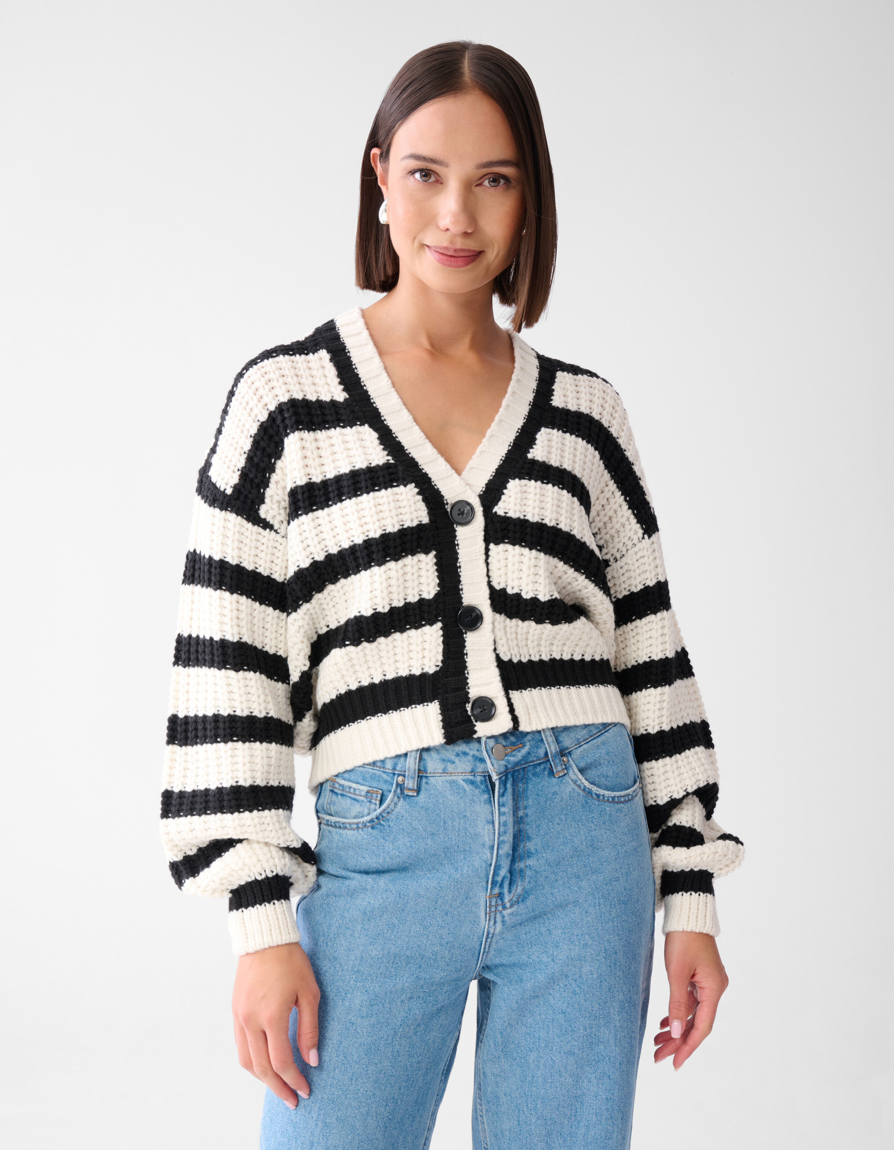 Gestreept Vest Zwart/Wit SHOEBY WOMEN