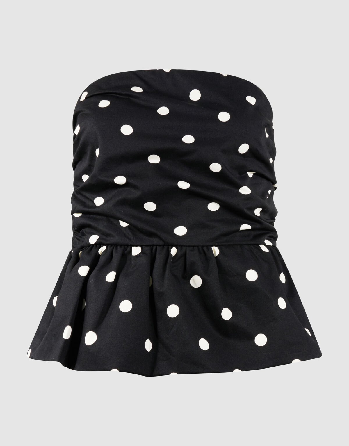 Strapless Polkadot Top Zwart/Wit SHOEBY WOMEN