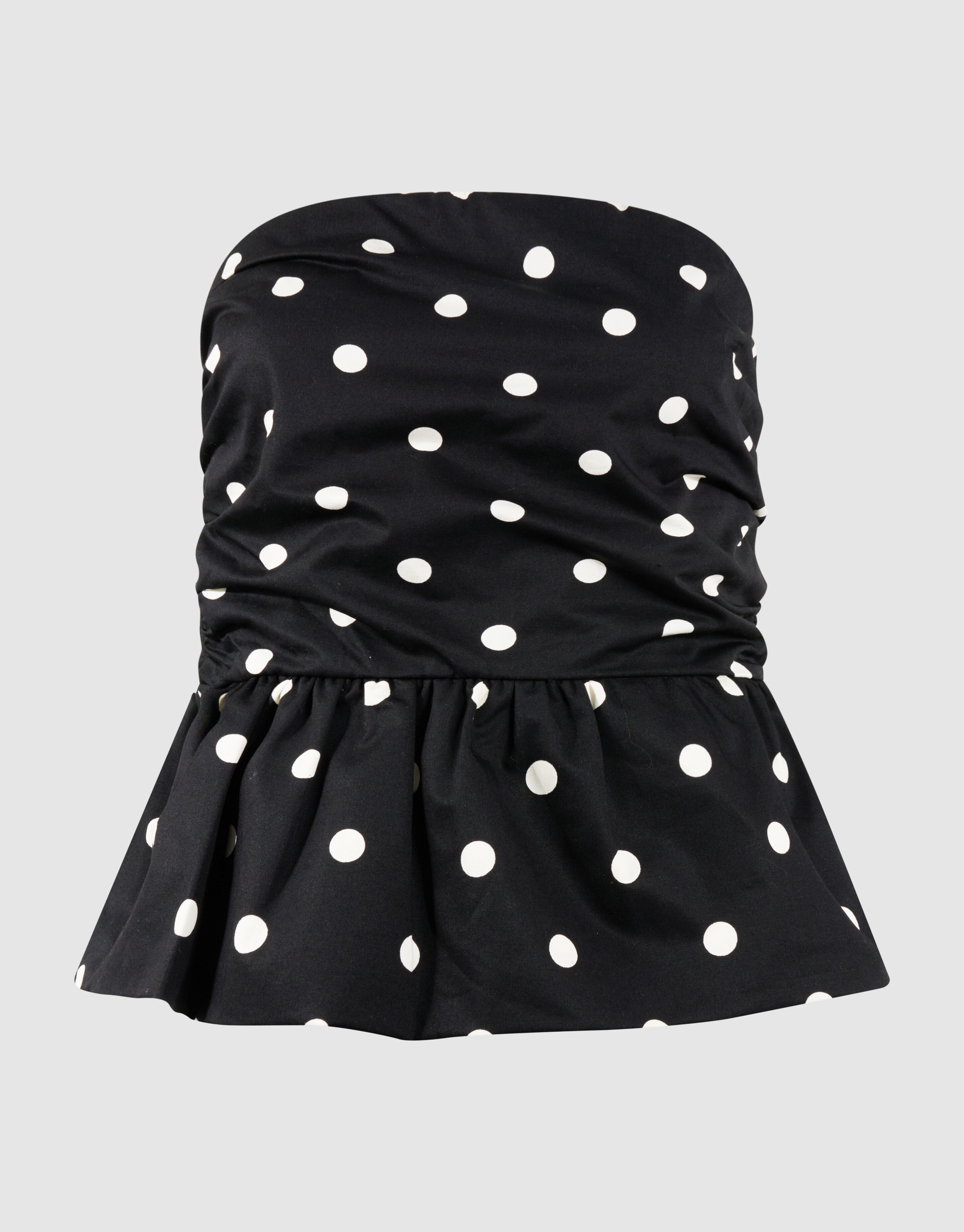 Strapless Polkadot Top Zwart/Wit SHOEBY WOMEN