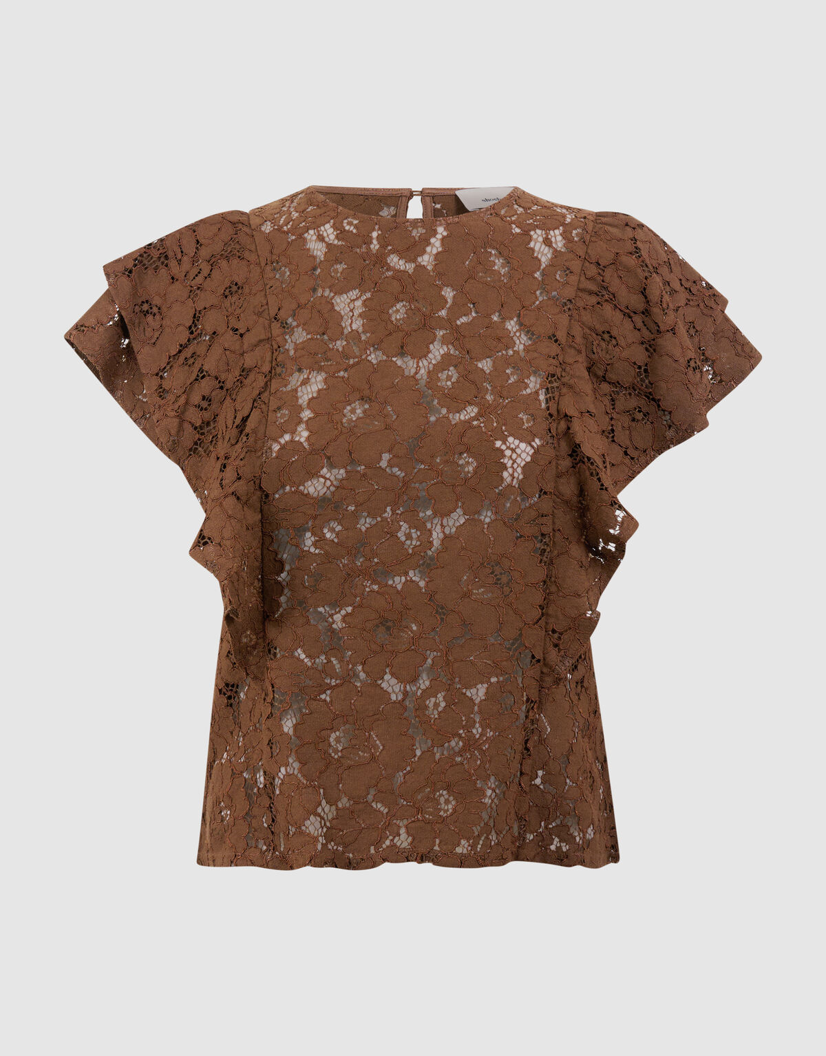 Kanten Ruffle Top Bruin SHOEBY WOMEN