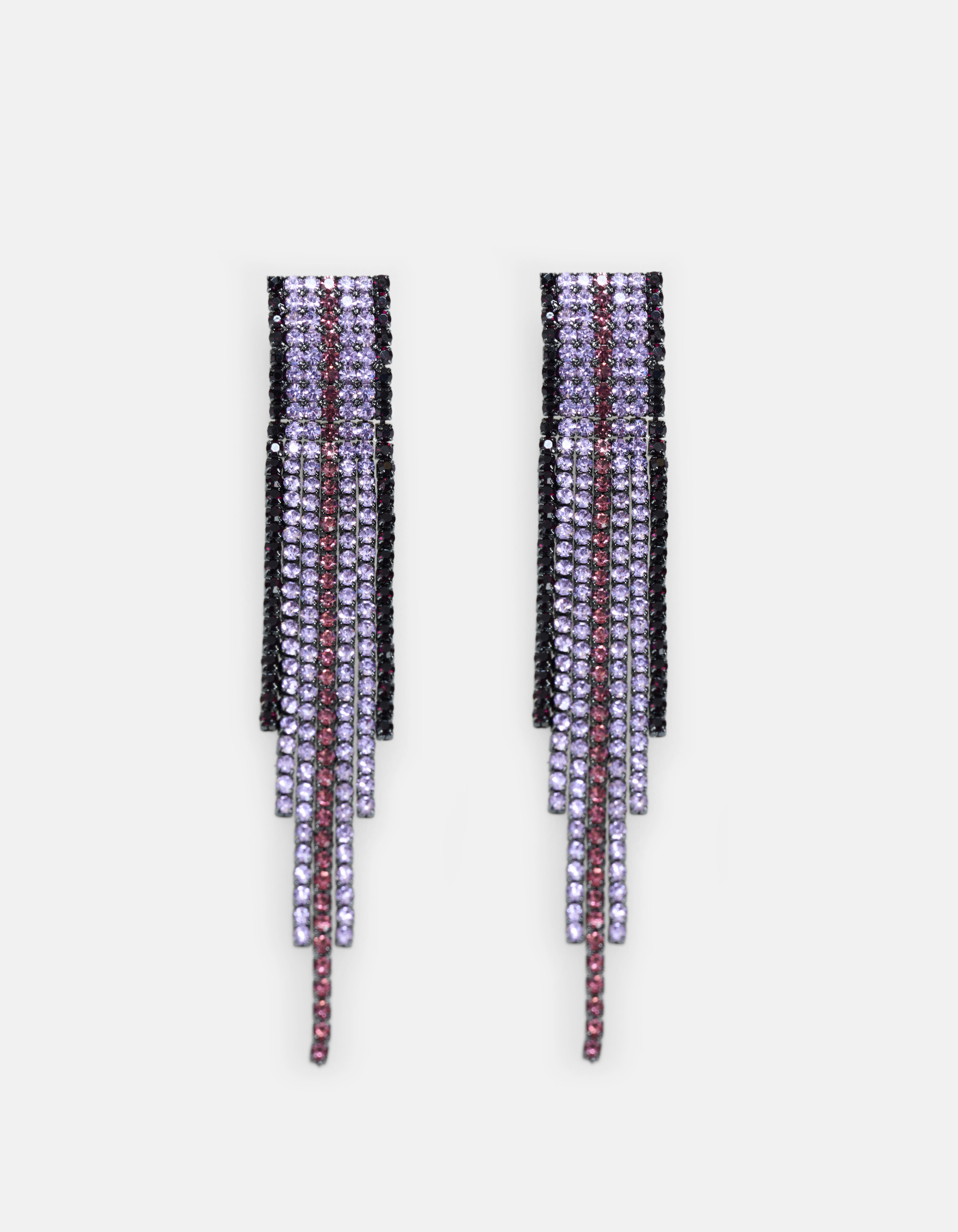 Strass Oorbellen Paars SHOEBY ACCESSOIRES