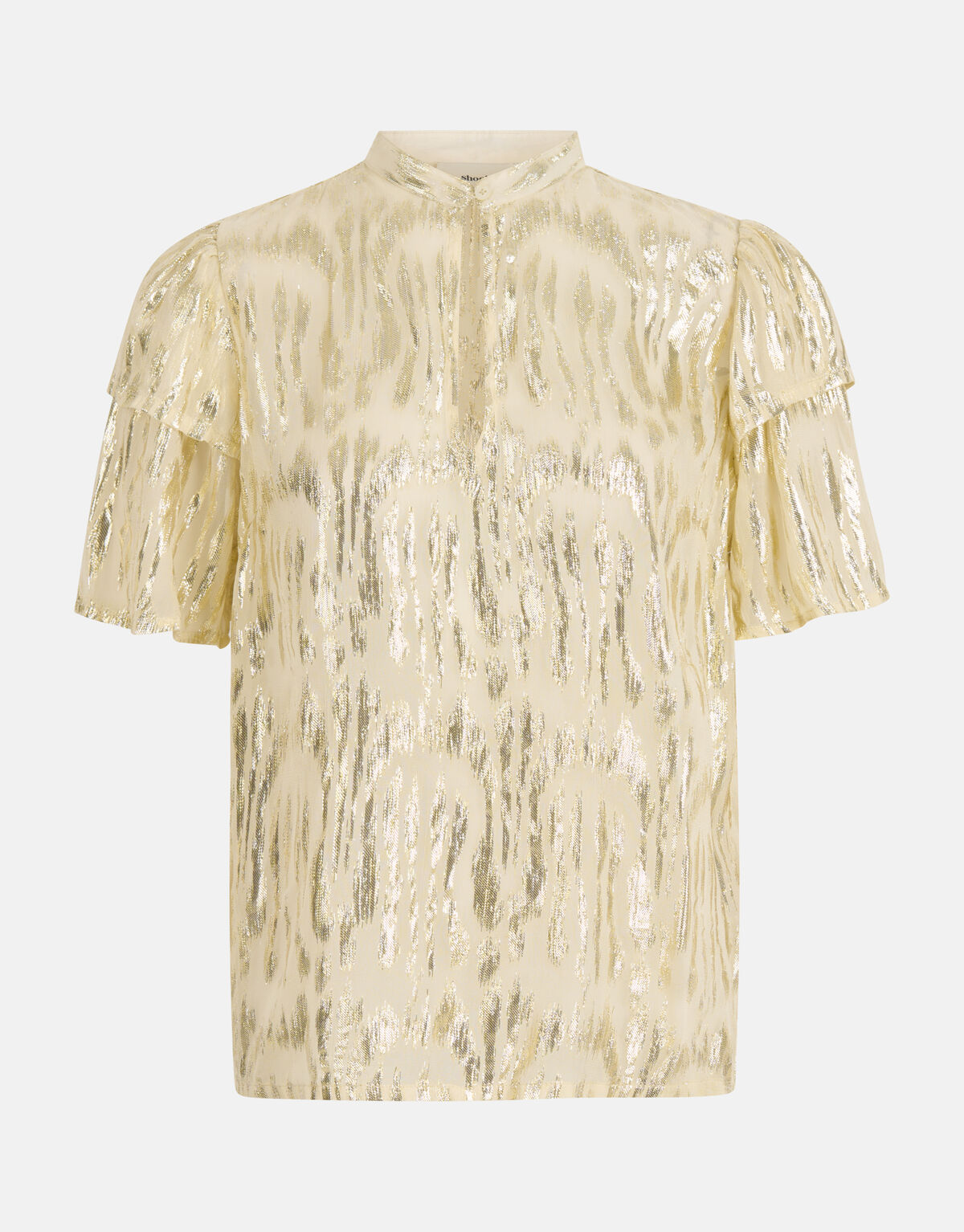 Jacquard Lurex Top Gebroken Wit SHOEBY WOMEN
