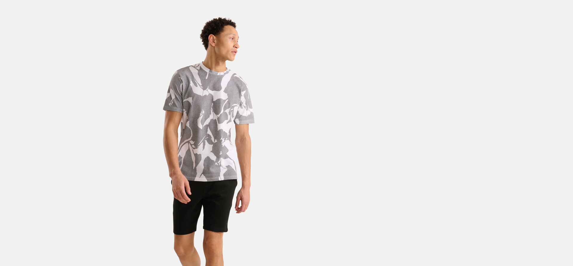 Waterprint T-shirt Grijs SHOEBY MEN
