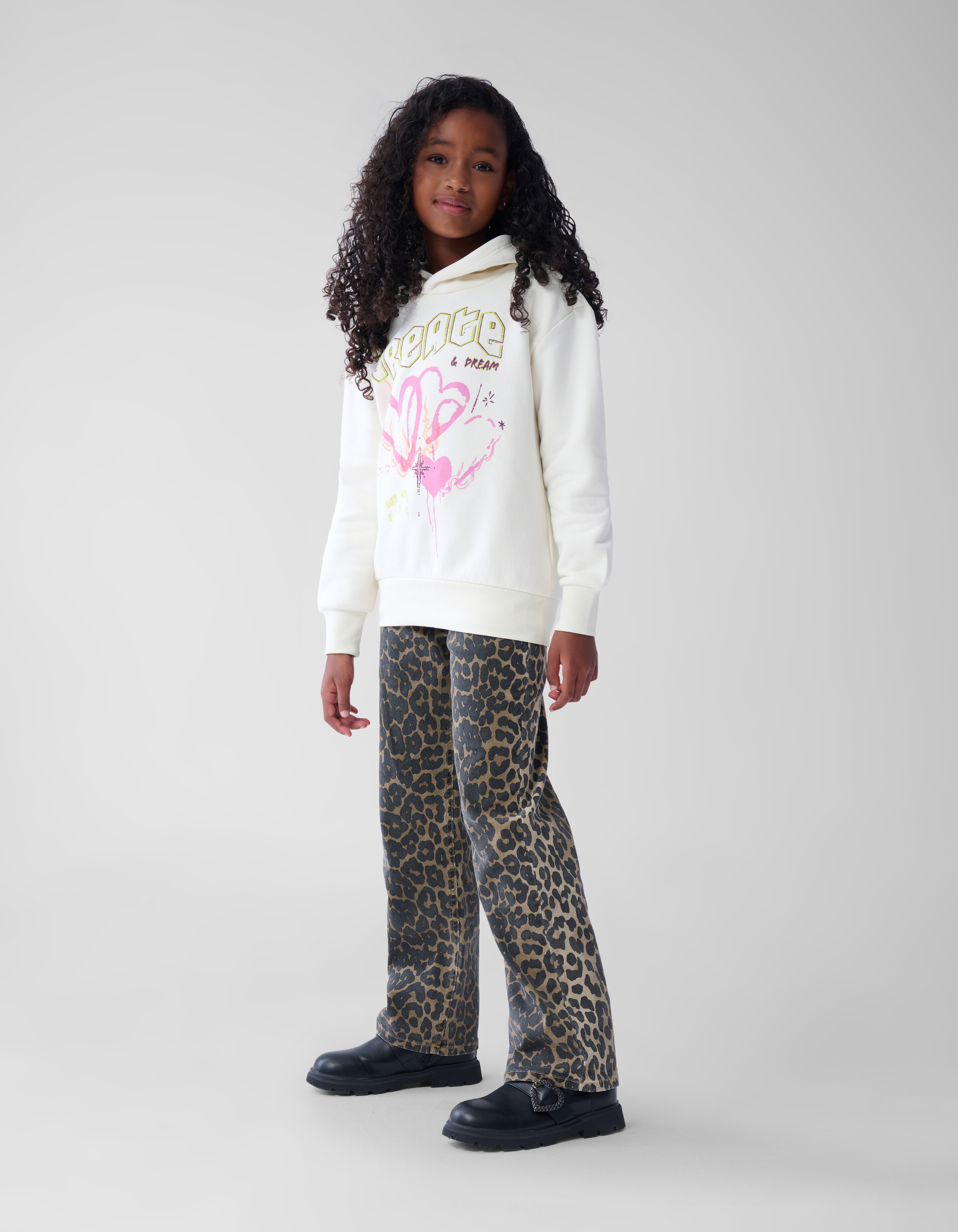 Artwork Hoodie Gebroken Wit SHOEBY GIRLS