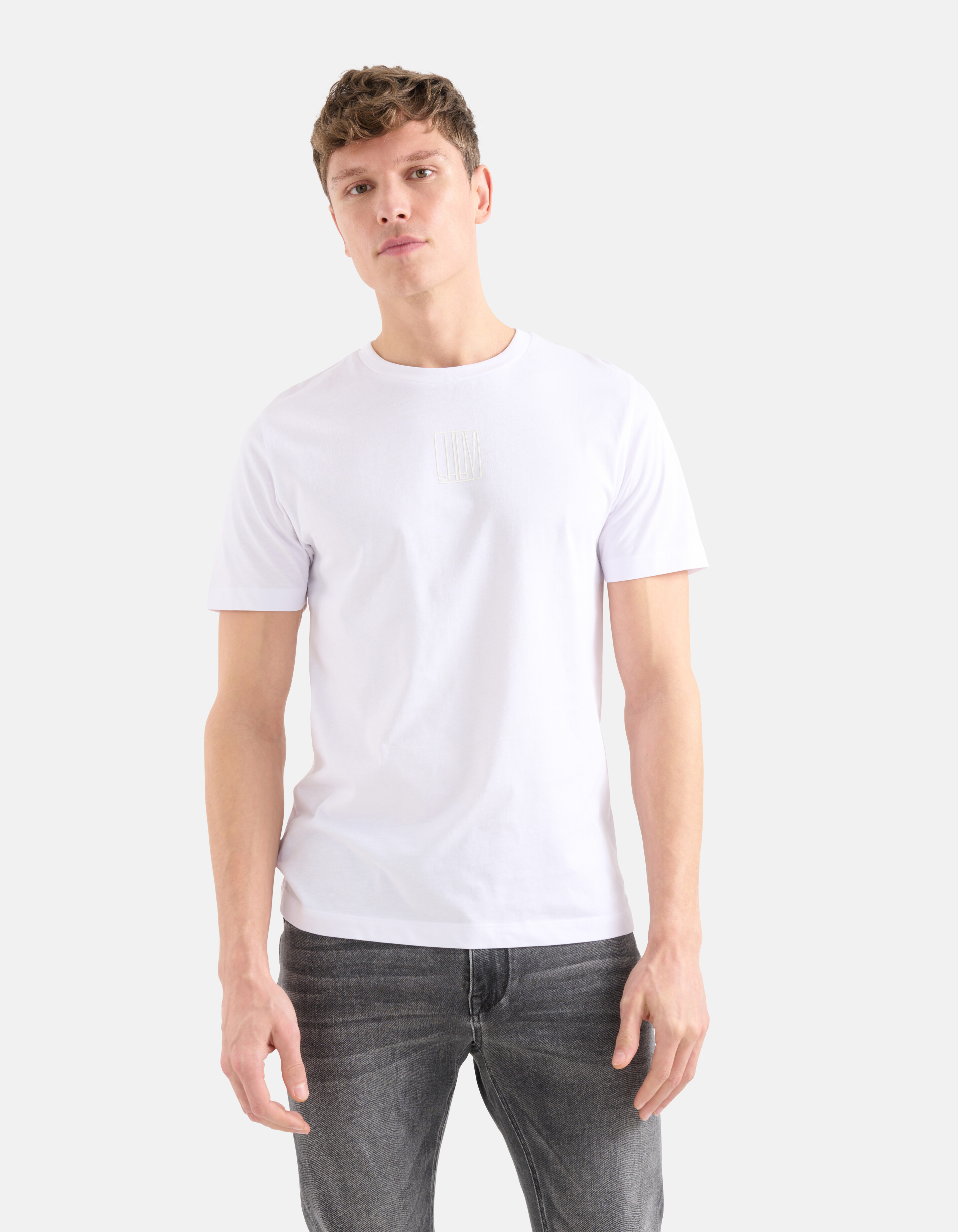 Tekst T-shirt Wit SHOEBY MEN