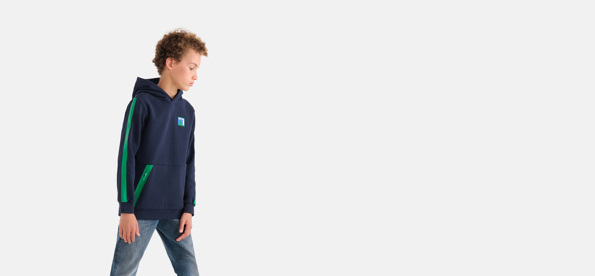 Tape Hoodie Donkerblauw SHOEBY BOYS