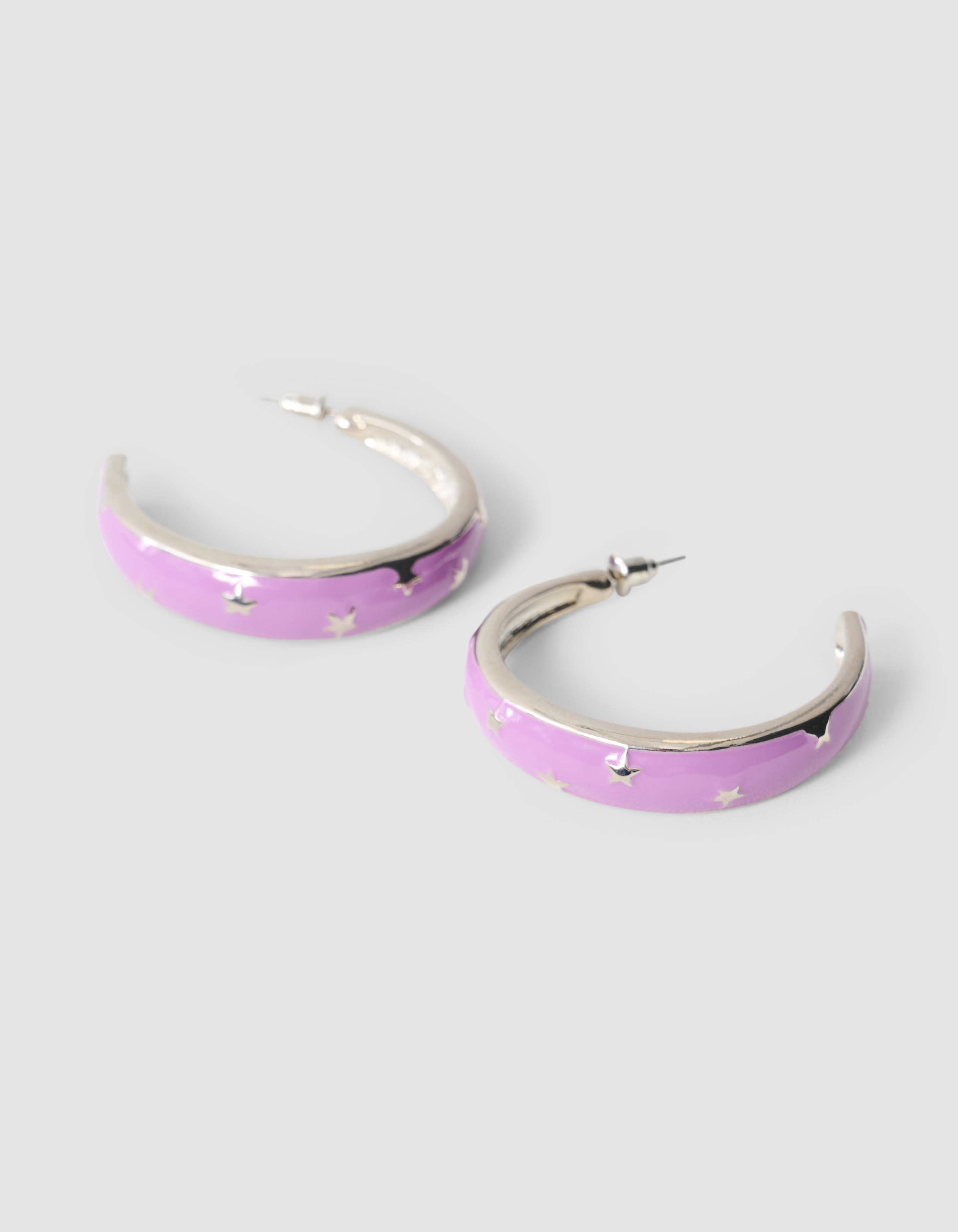 Star Hoop Oorbellen Zilver SHOEBY ACCESSOIRES