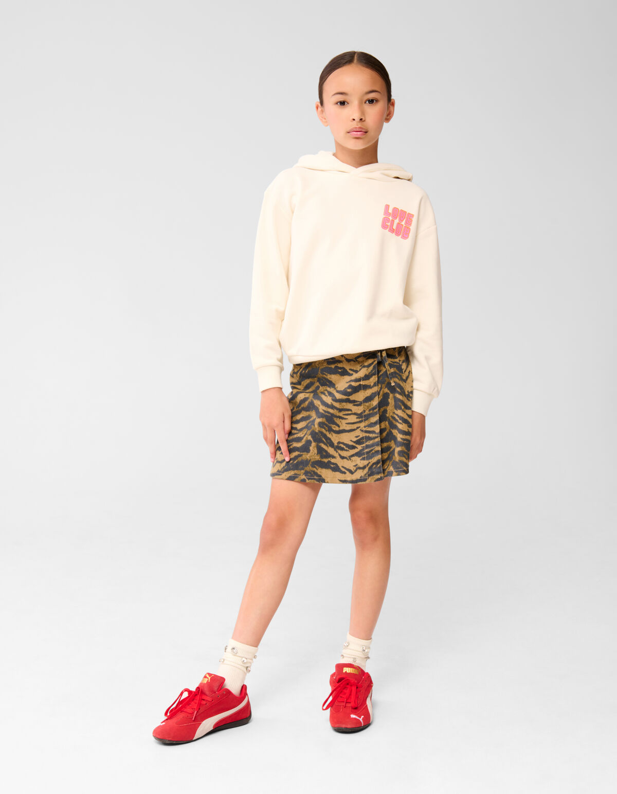 Love Club Artwork Hoodie Gebroken Wit SHOEBY GIRLS