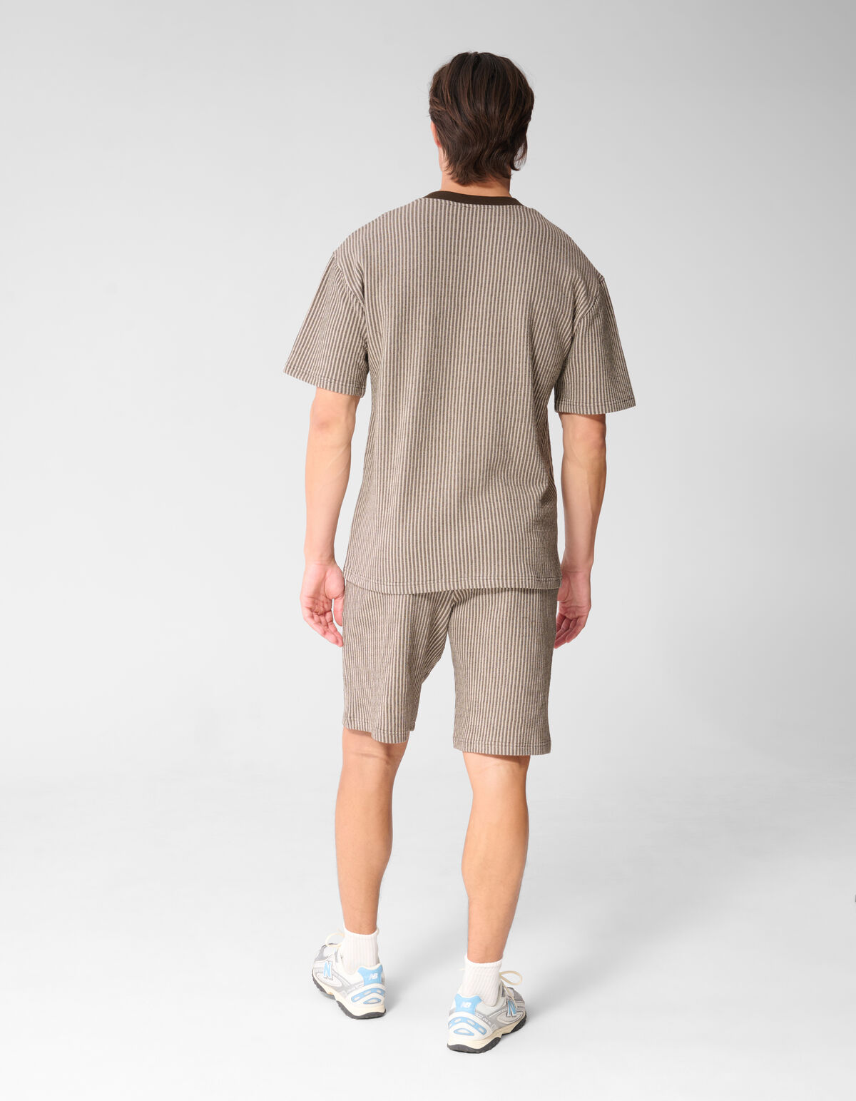 Seersucker T-shirt Bruin SHOEBY MEN