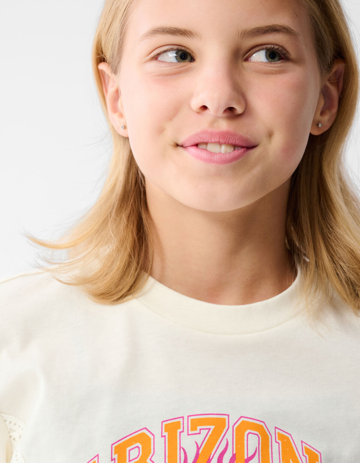 Arizona Lace T-shirt Gebroken Wit SHOEBY GIRLS