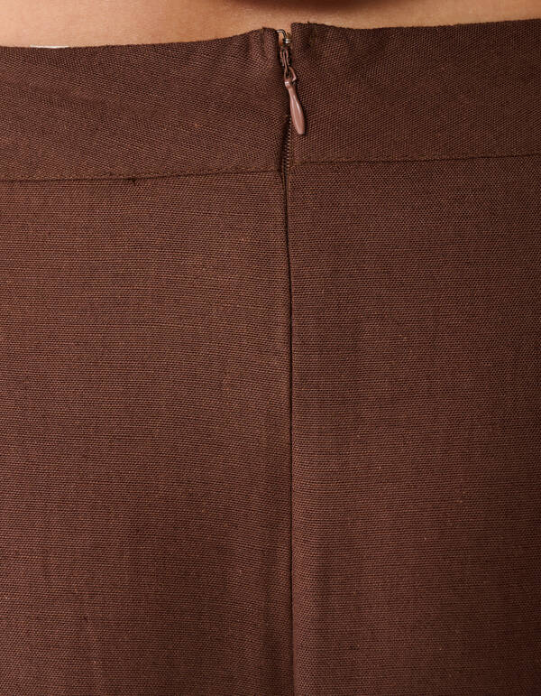 Embroidery Maxi Rok Bruin SHOEBY WOMEN