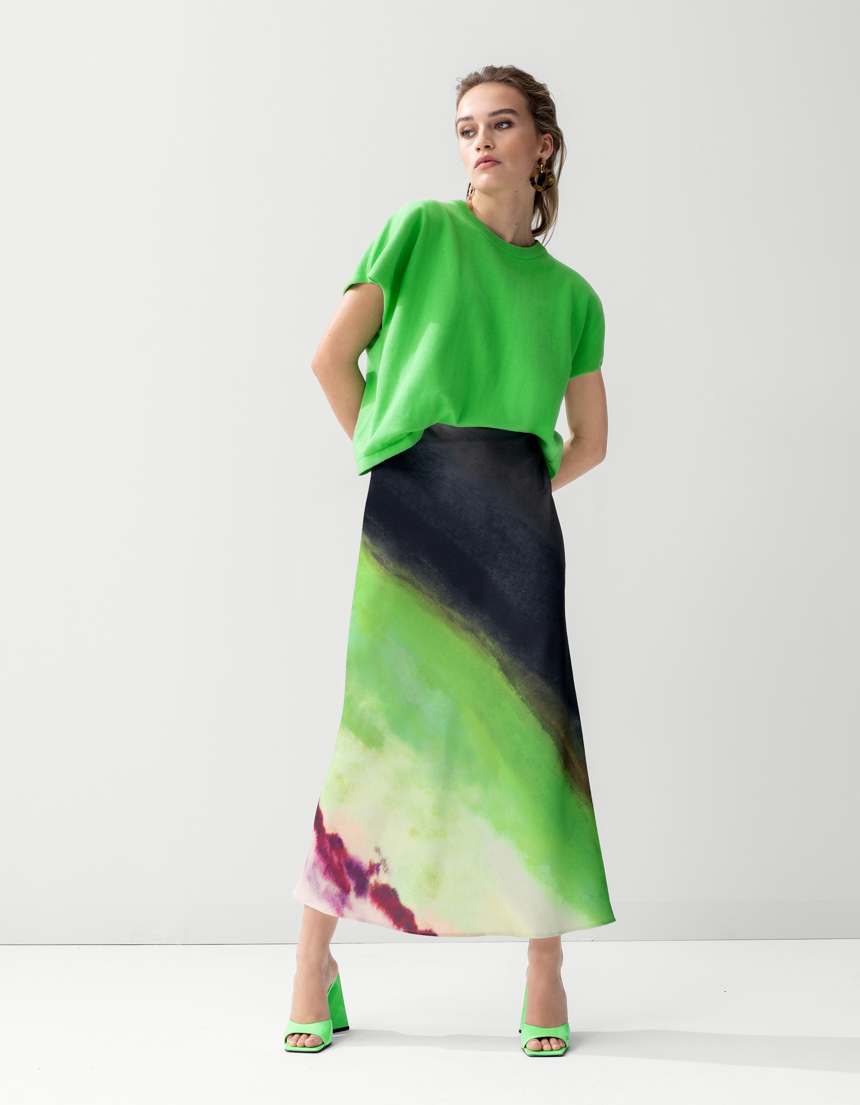 Printed Maxi Rok Groen By Mieke SHOEBY WOMEN