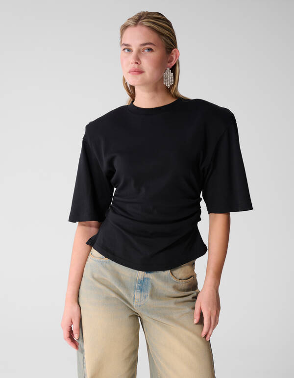 Waisted T-shirt Zwart SHOEBY WOMEN