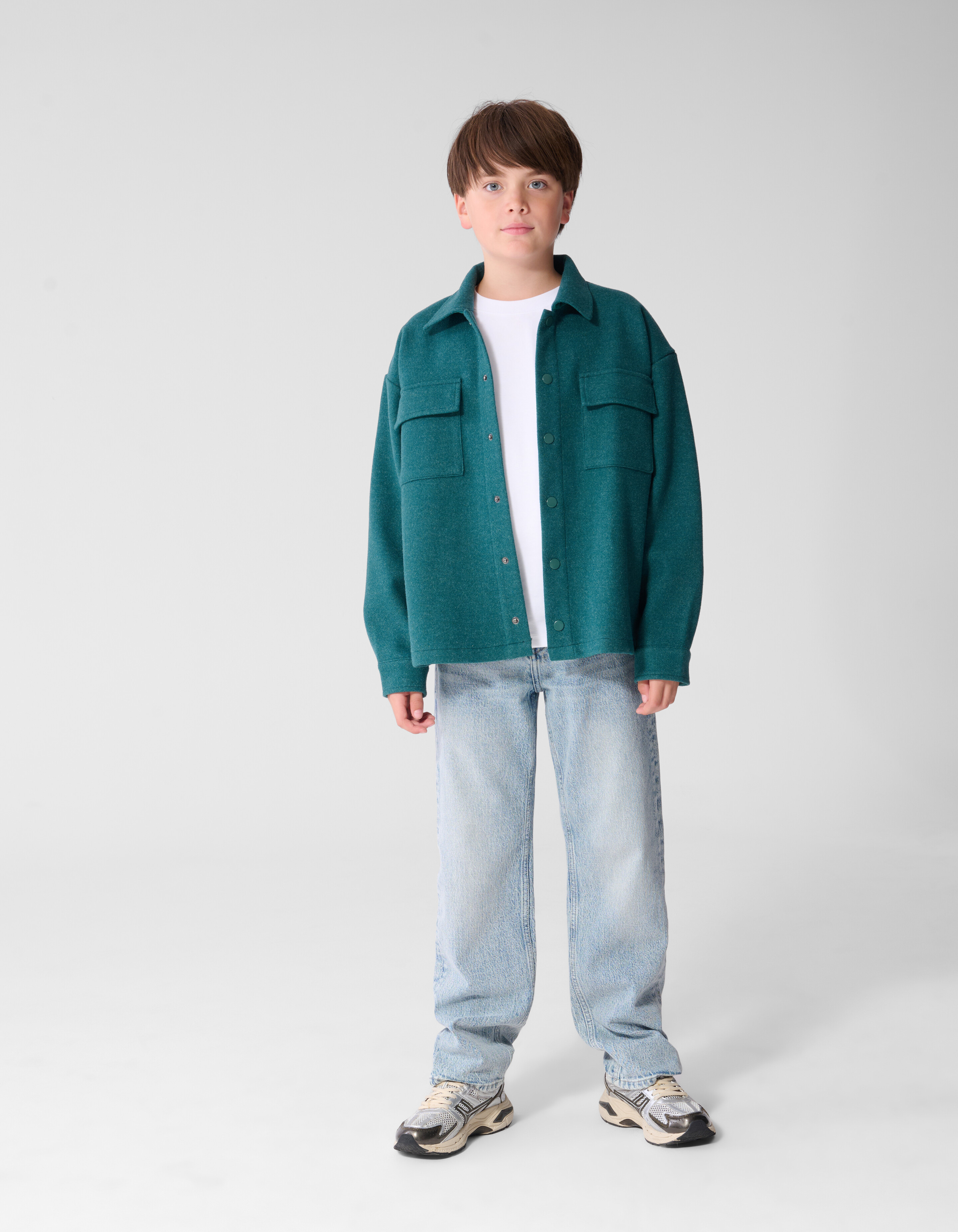 Felt Overhemd Donkergroen SHOEBY BOYS