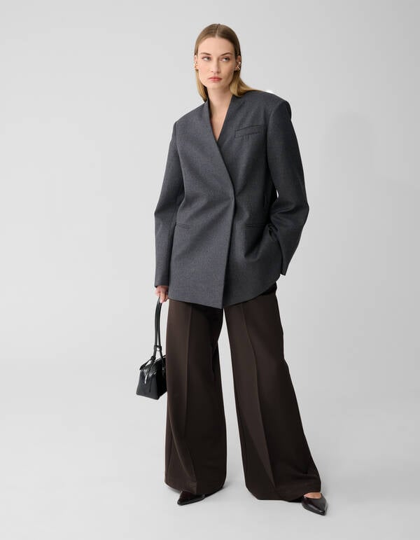 Oversized Wrap Blazer Donkergrijs By Lonneke SHOEBY WOMEN