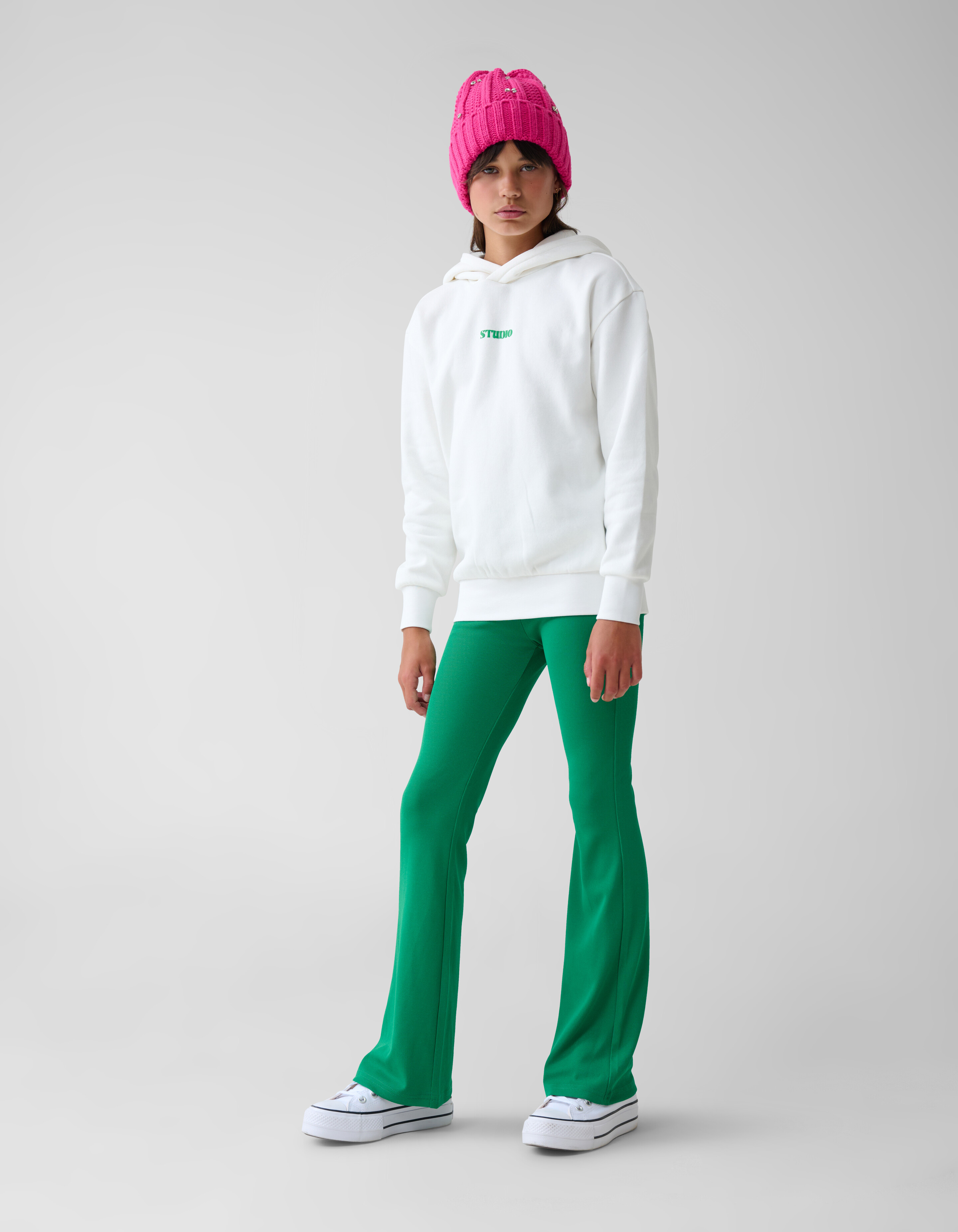 Artwork Hoodie Gebroken Wit SHOEBY GIRLS