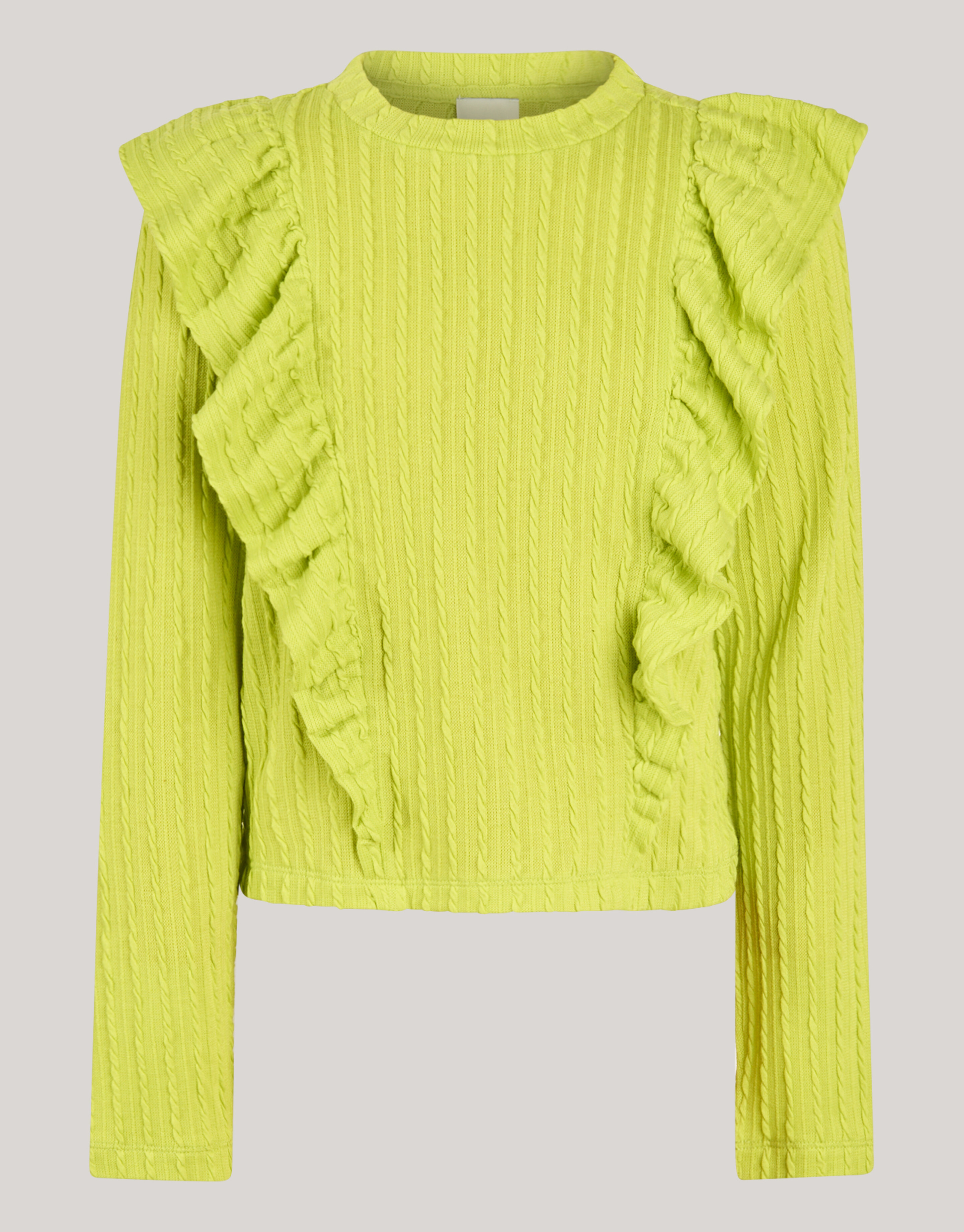 Kabel Ruffle Top Groen SHOEBY GIRLS