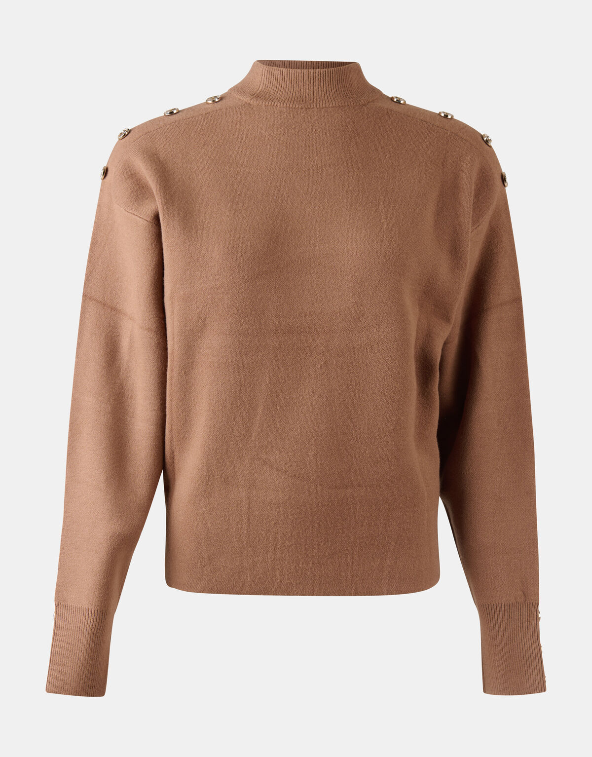 Gebreide Knopen Trui Bruin SHOEBY WOMEN