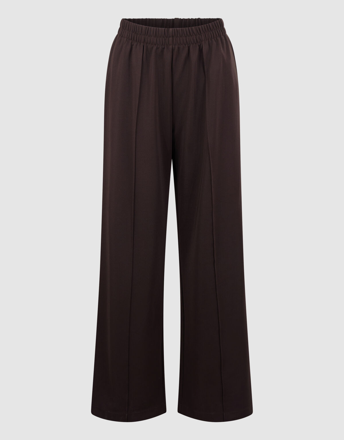 Basic Wide Leg Broek Donkerbruin SHOEBY WOMEN
