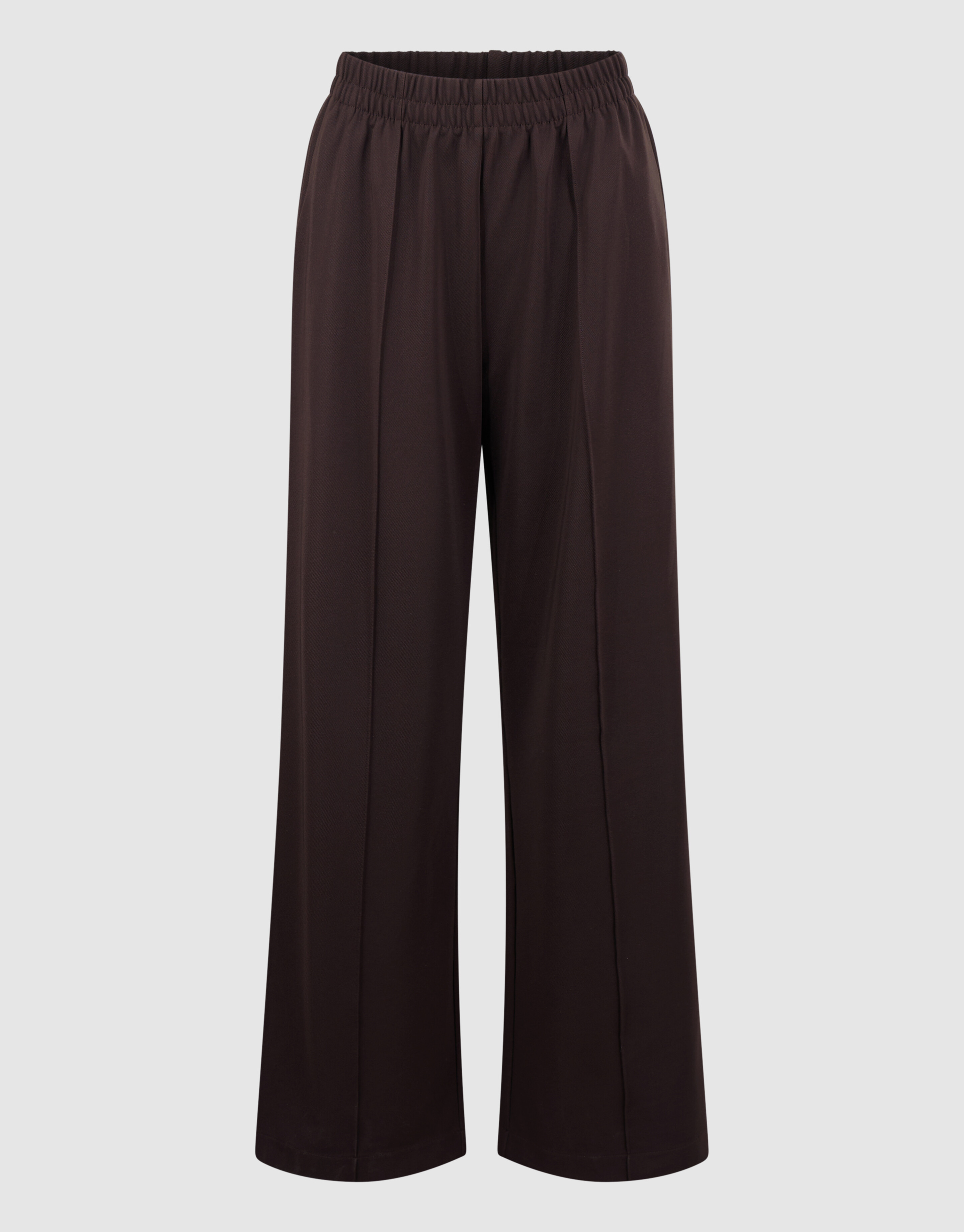 Basic Wide Leg Broek Donkerbruin SHOEBY WOMEN