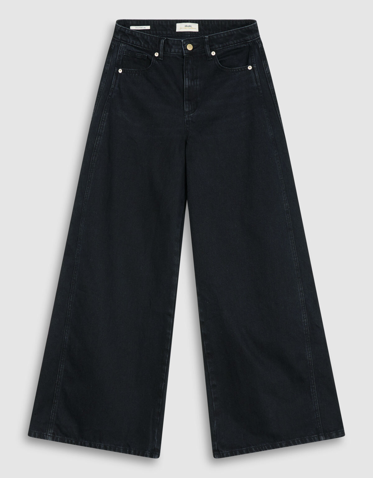 Ultra Wide Leg Fit Jeans Zwart By Lonneke SHOEBY WOMEN