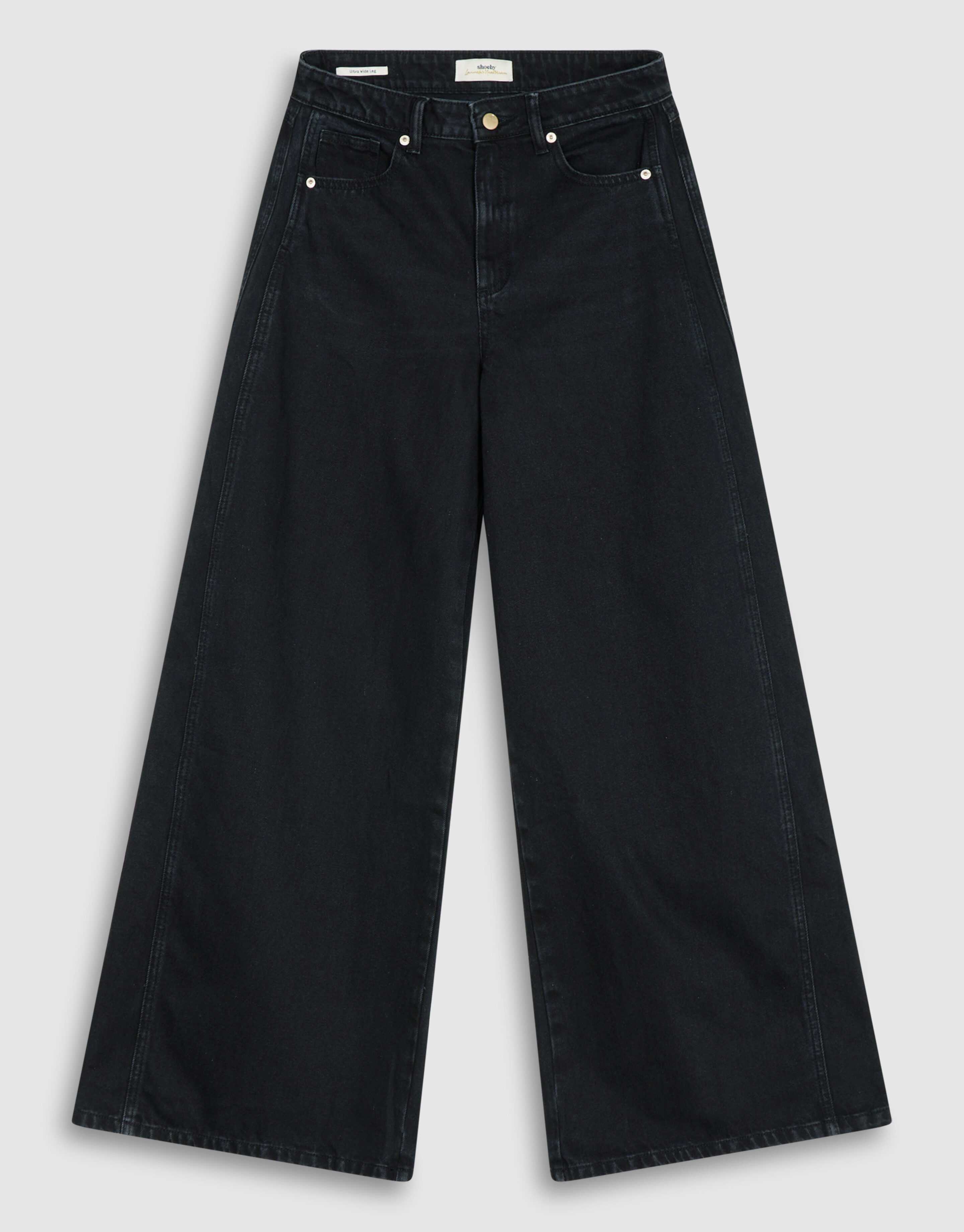 Ultra Wide Leg Fit Jeans Zwart By Lonneke SHOEBY WOMEN