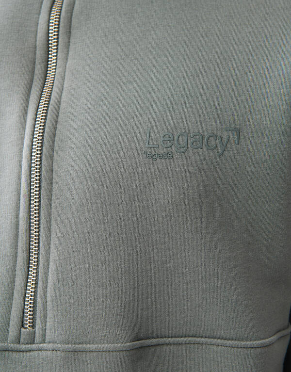 Zipper Sweater Donkergroen SHOEBY MEN