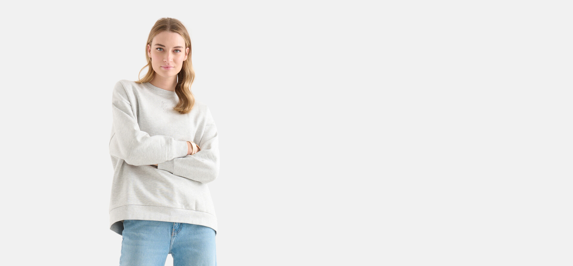 Basis Sweater Grijs SHOEBY WOMEN
