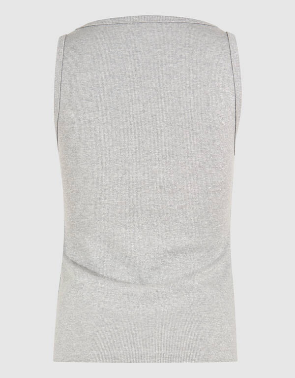 Lurex Shoeby Logo Tanktop Zilver SHOEBY WOMEN
