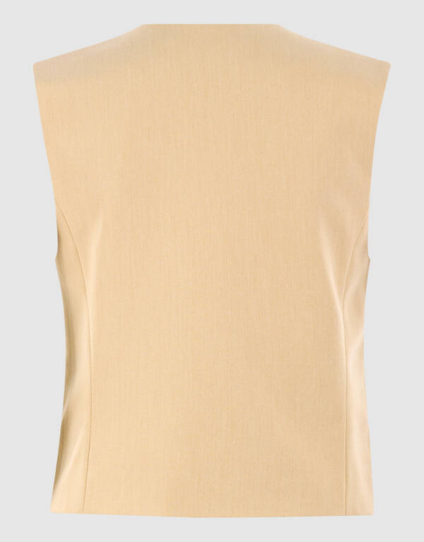 Asymmetrisch Gilet Zand SHOEBY WOMEN