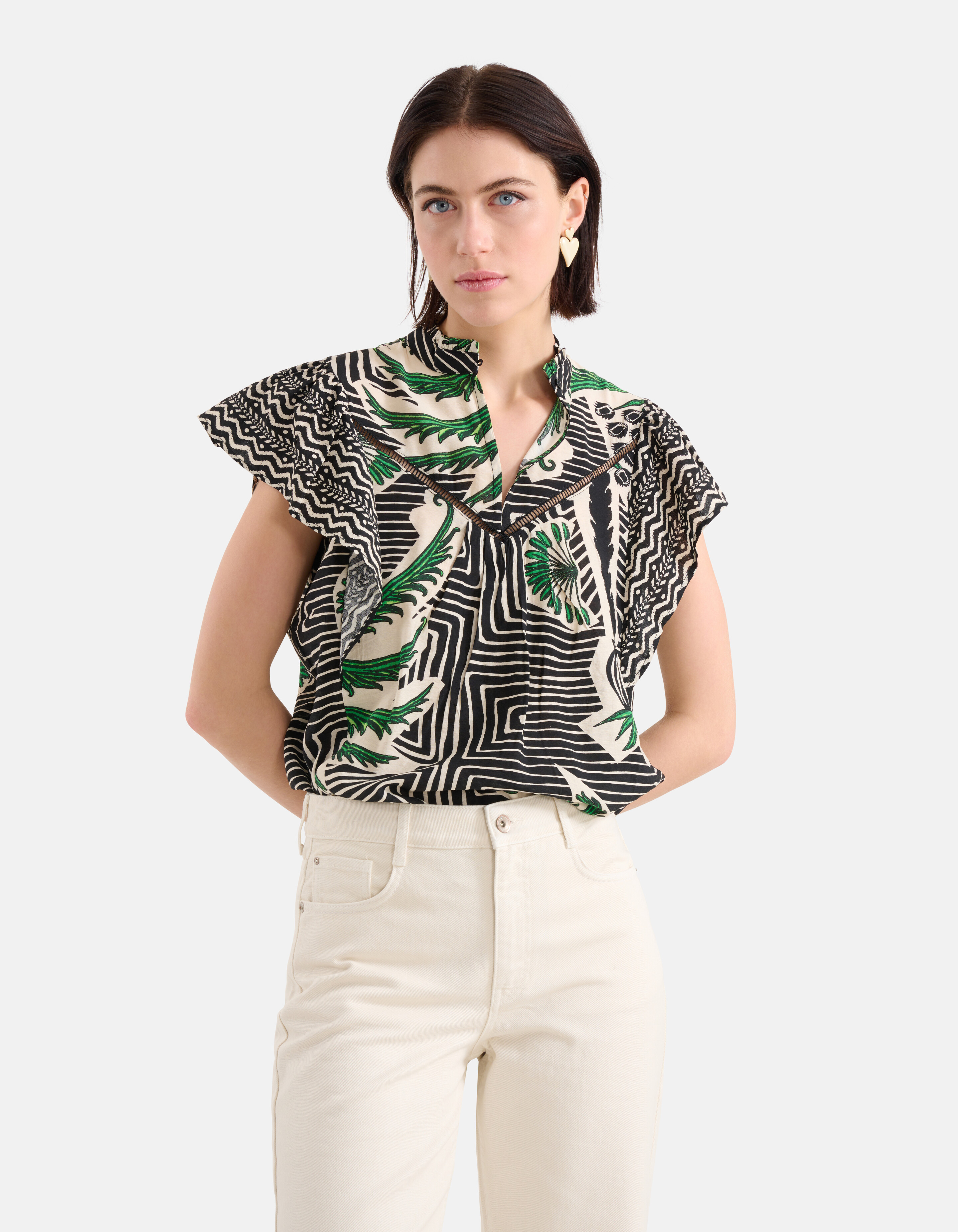 Print Blouse Zwart SHOEBY WOMEN