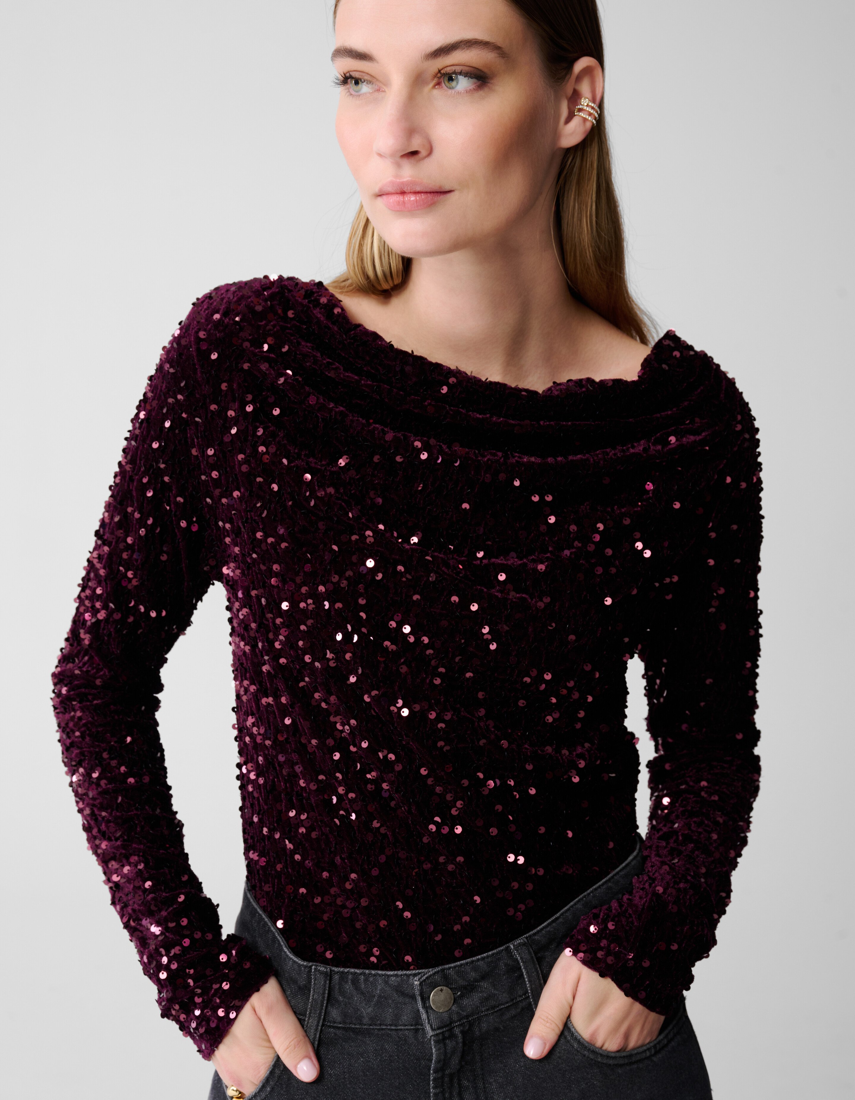 Sequin Waterval Top Paars SHOEBY WOMEN