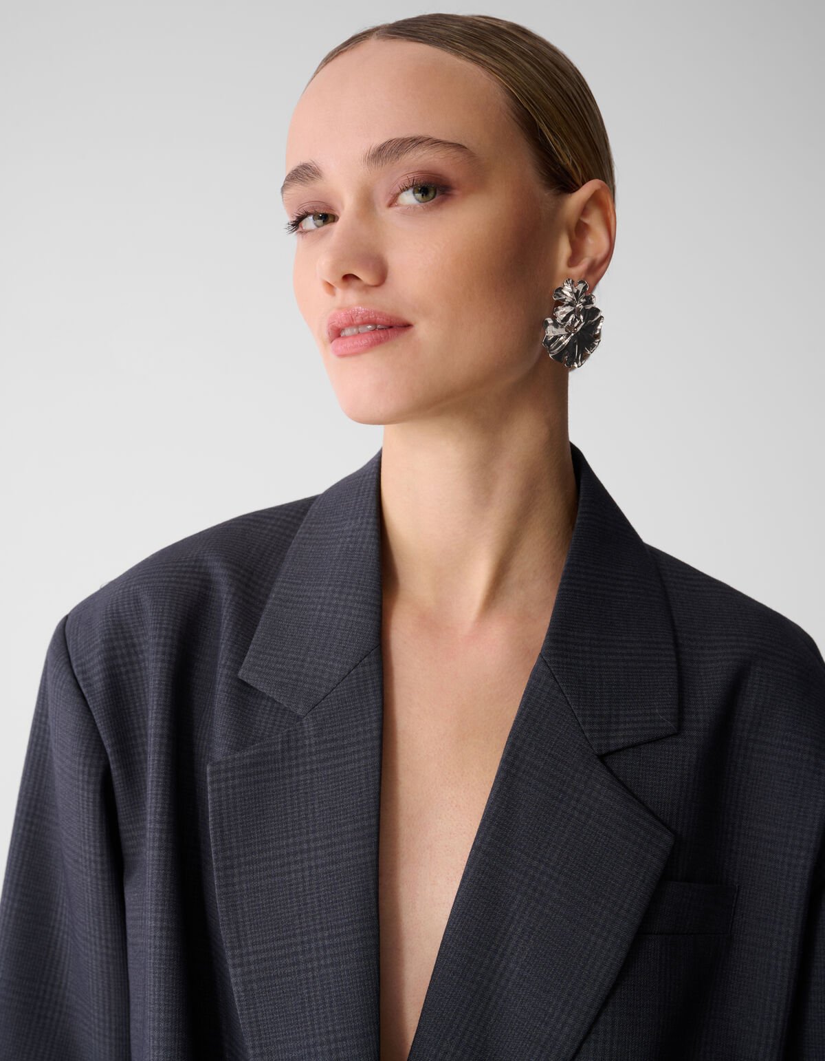 Oversized Ruiten Blazer Donkergrijs SHOEBY WOMEN