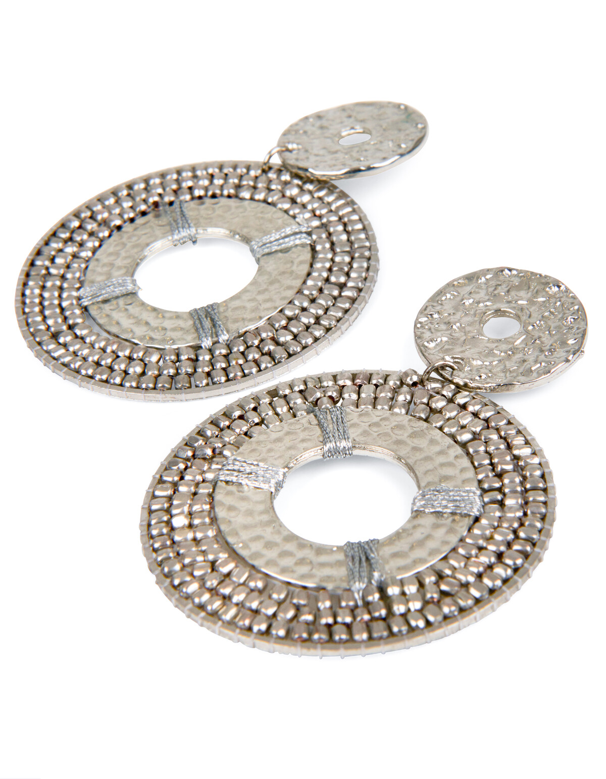 Round Silver Oorbellen ACCESSOIRES SHOEBY