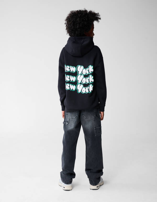 New York Artwork Hoodie Zwart SHOEBY BOYS