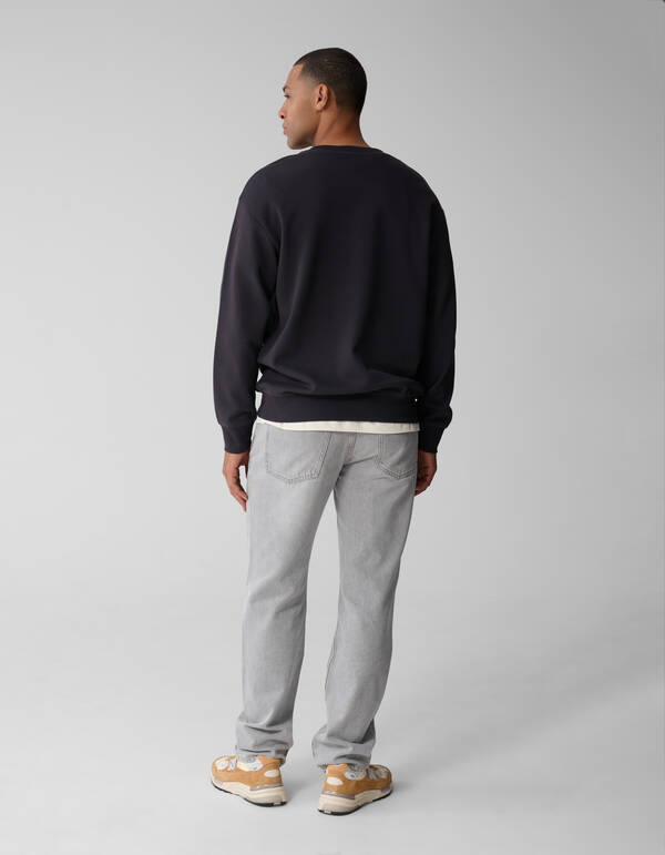 Big Sparkle Sweater Donkergrijs SHOEBY MEN