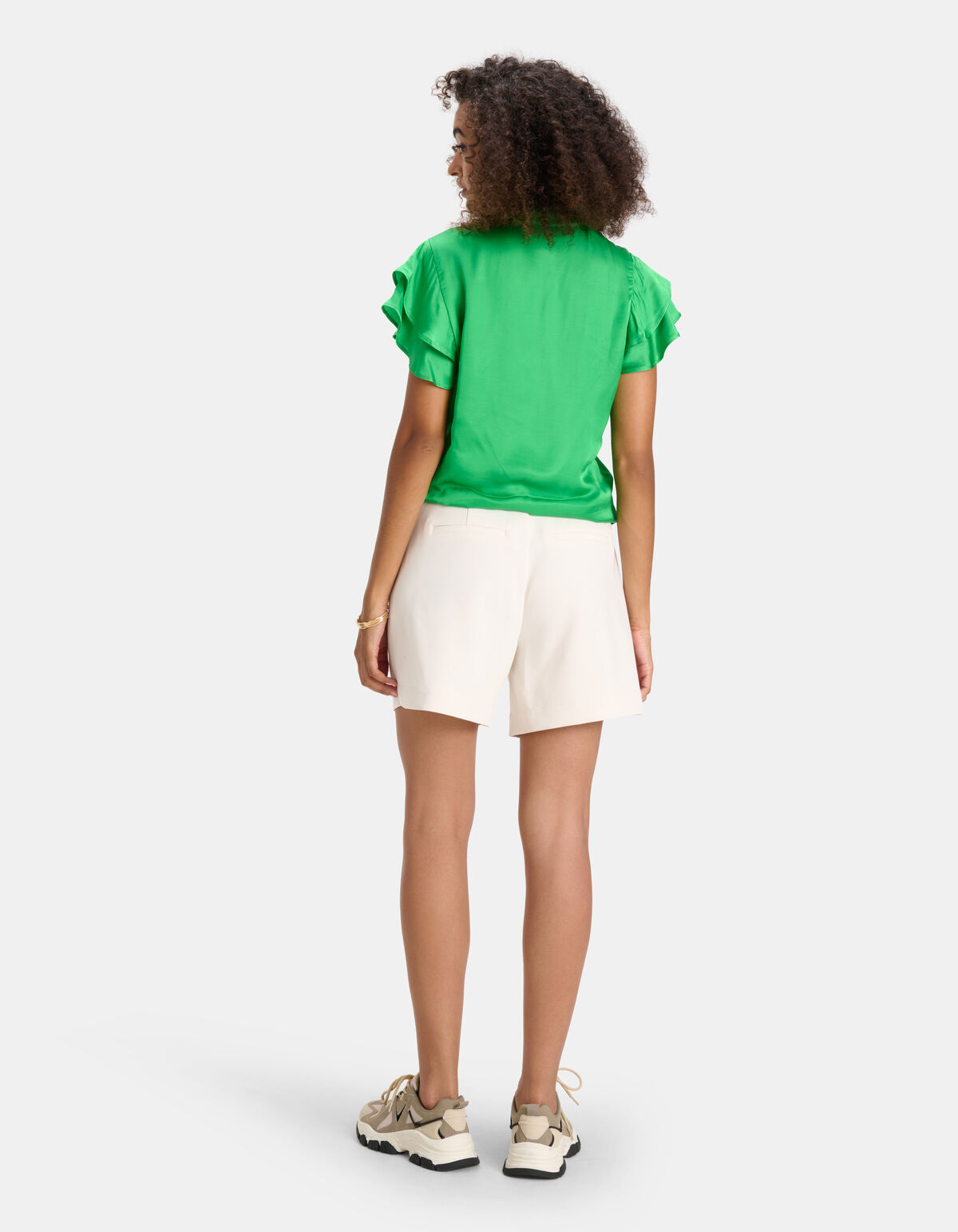 Ruffle Top Groen SHOEBY WOMEN
