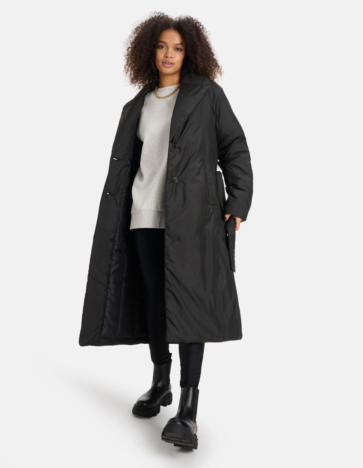Coat Puffer Jas Zwart SHOEBY WOMEN