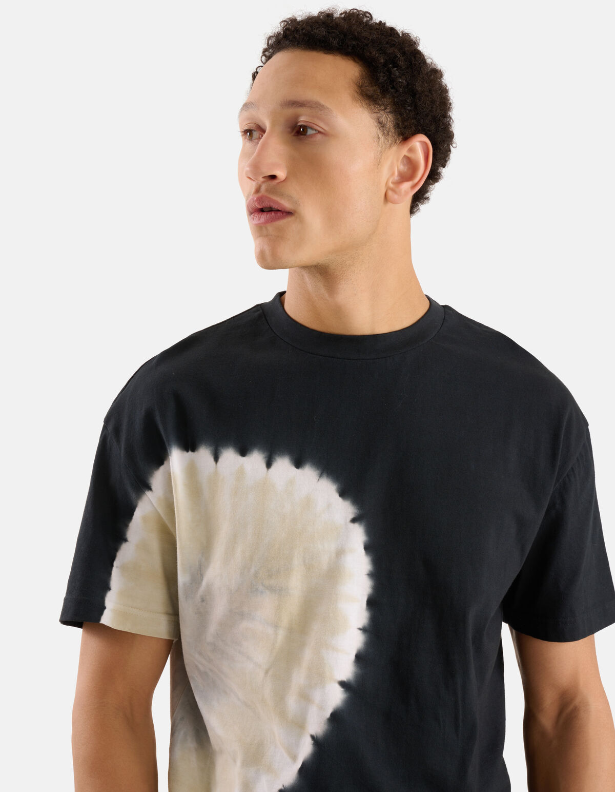 Tie Dye Print T-shirt Zwart SHOEBY MEN