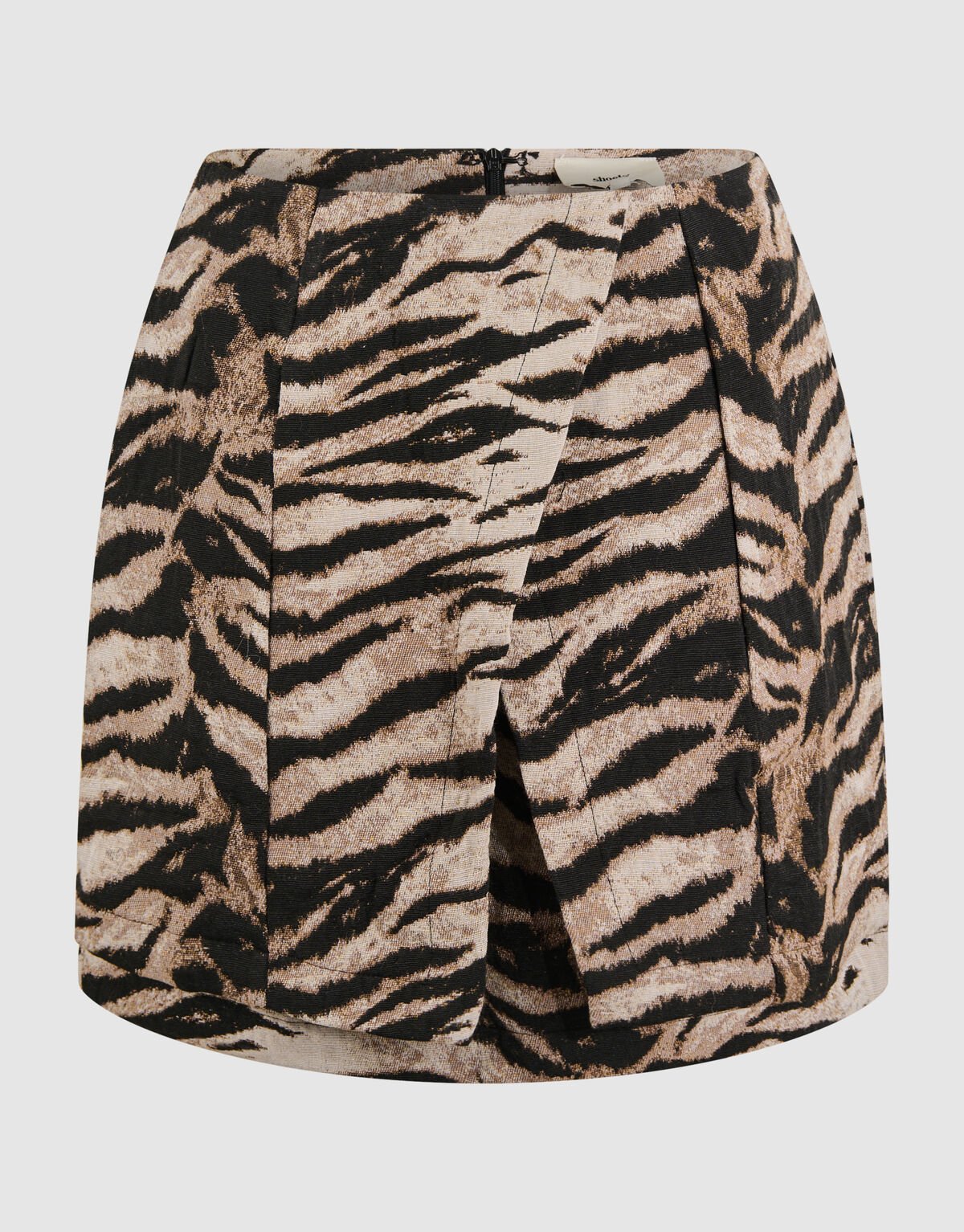 Jacquard Tiger Mini Rok Lichtbruin SHOEBY WOMEN