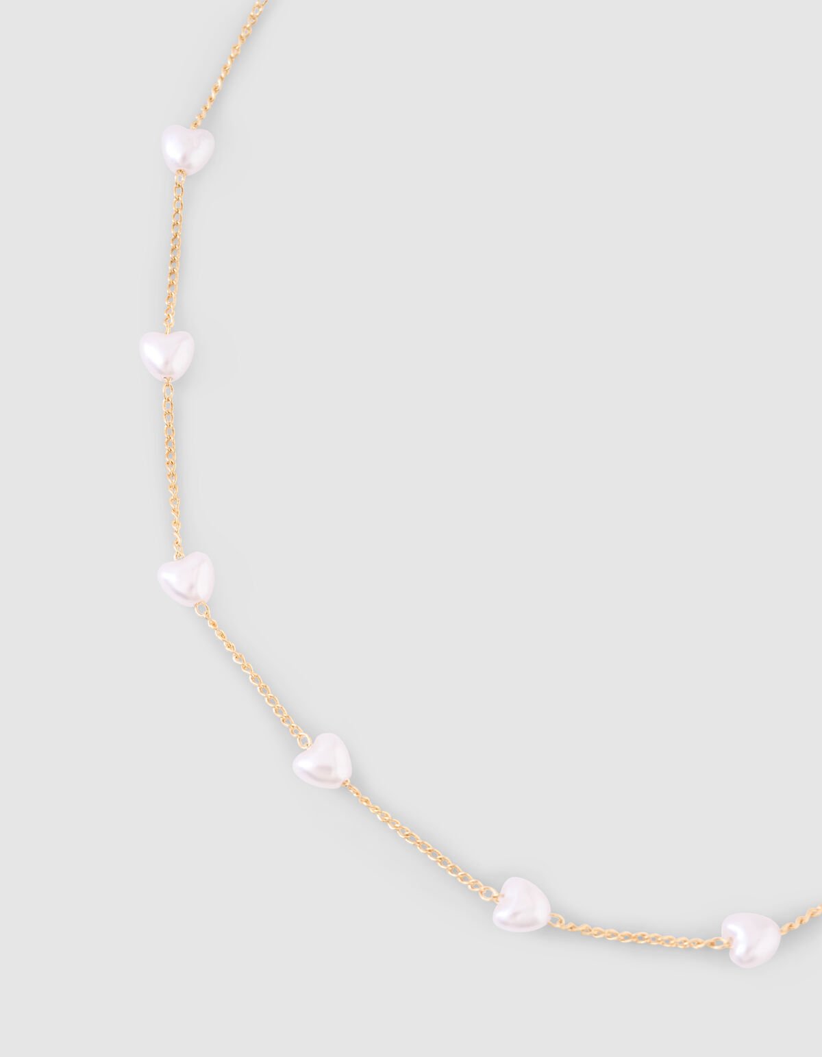 Puffed Heart Ketting Goud SHOEBY ACCESSOIRES