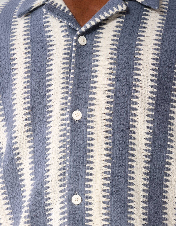 Geweven Overshirt Blauw SHOEBY MEN