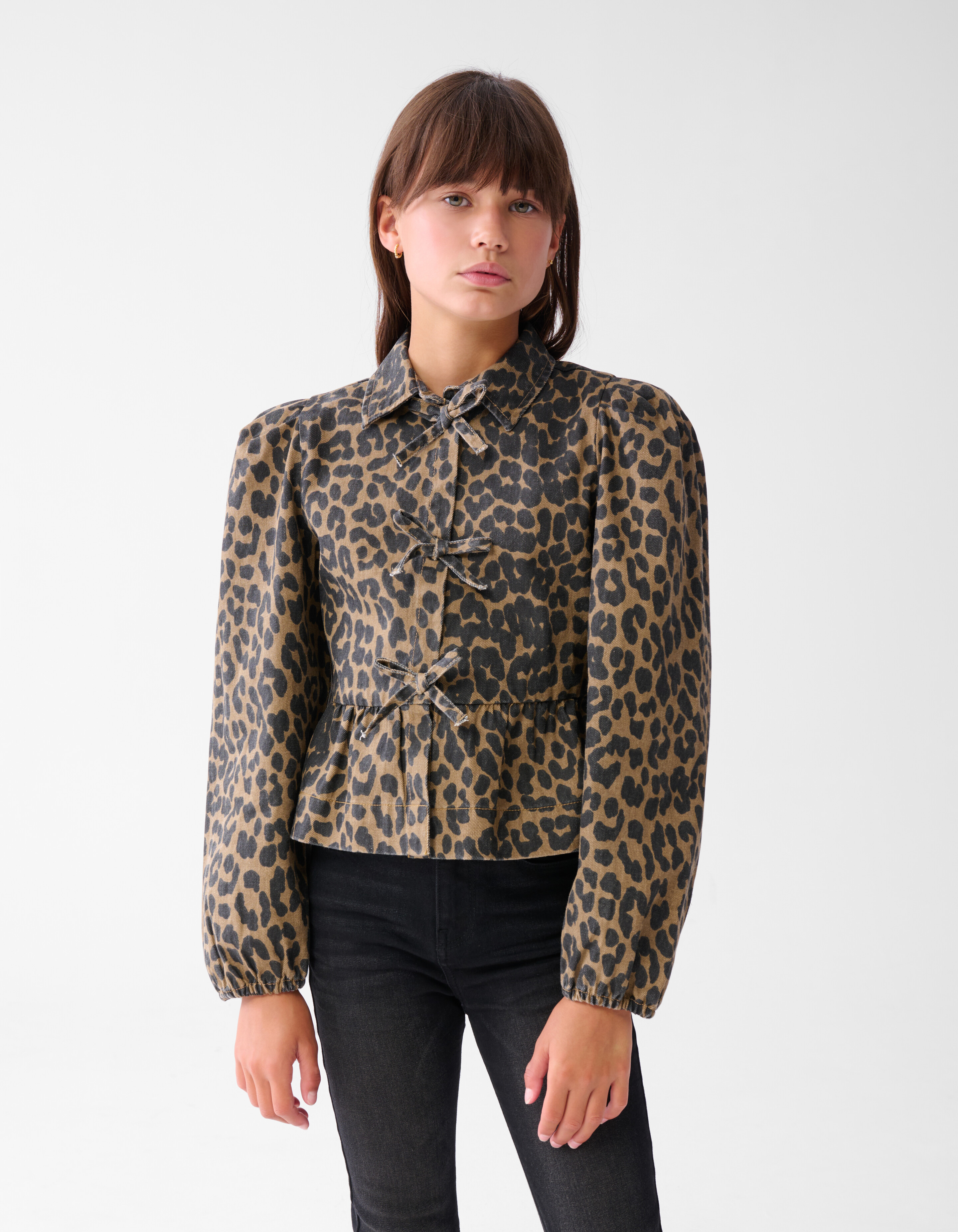 Leopard Strik Blouse Bruin JILL&MITCH