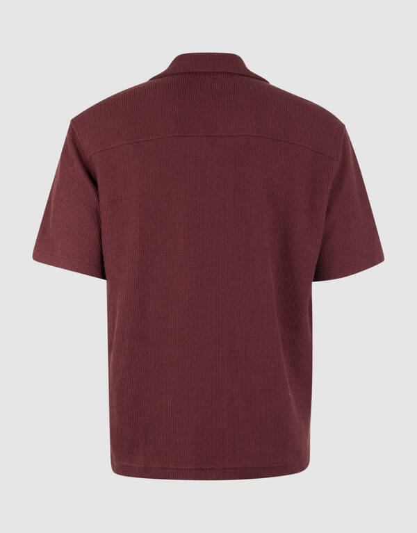 Rib Overhemd Donkerrood SHOEBY MEN