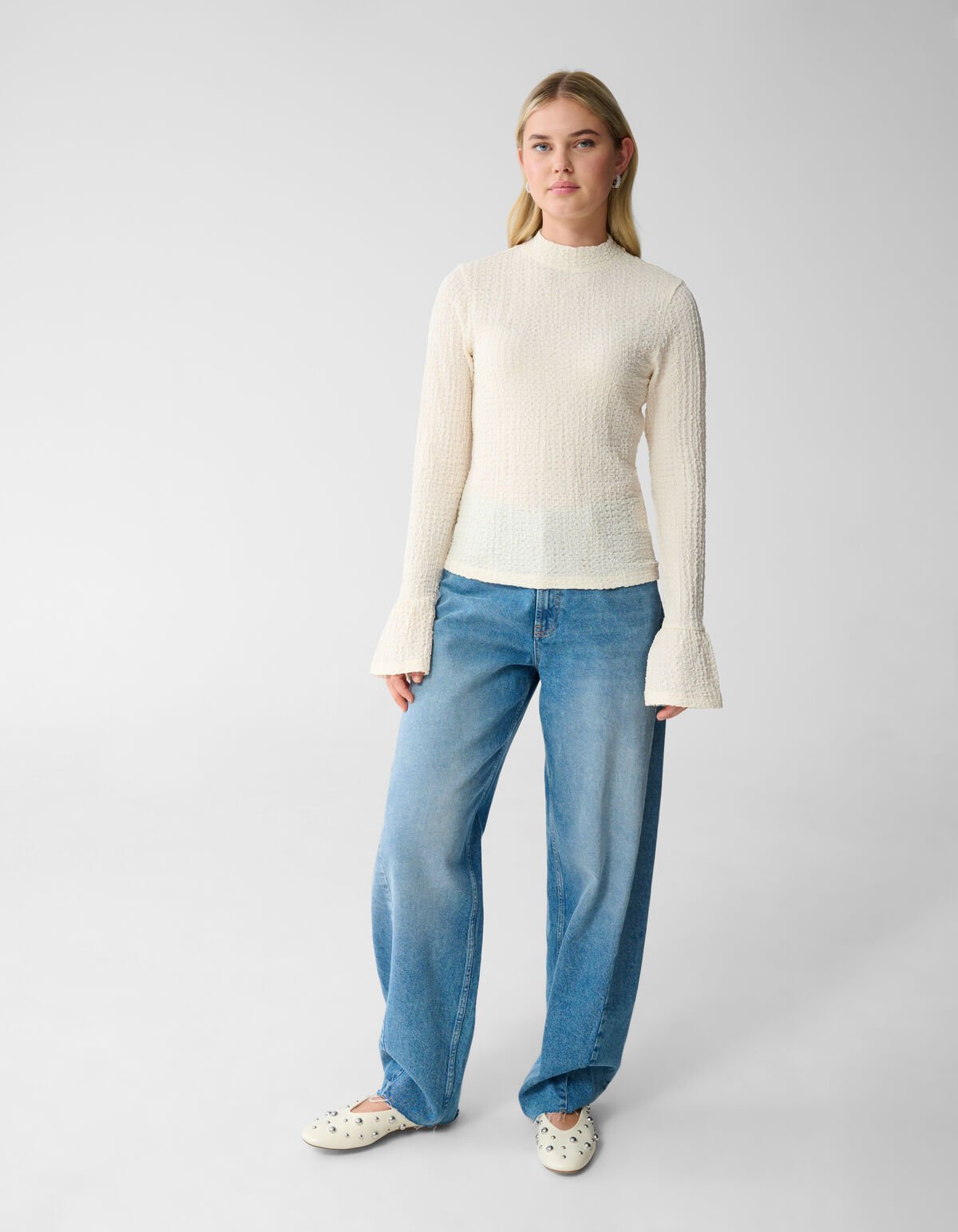 Structuur Top Gebroken Wit SHOEBY WOMEN