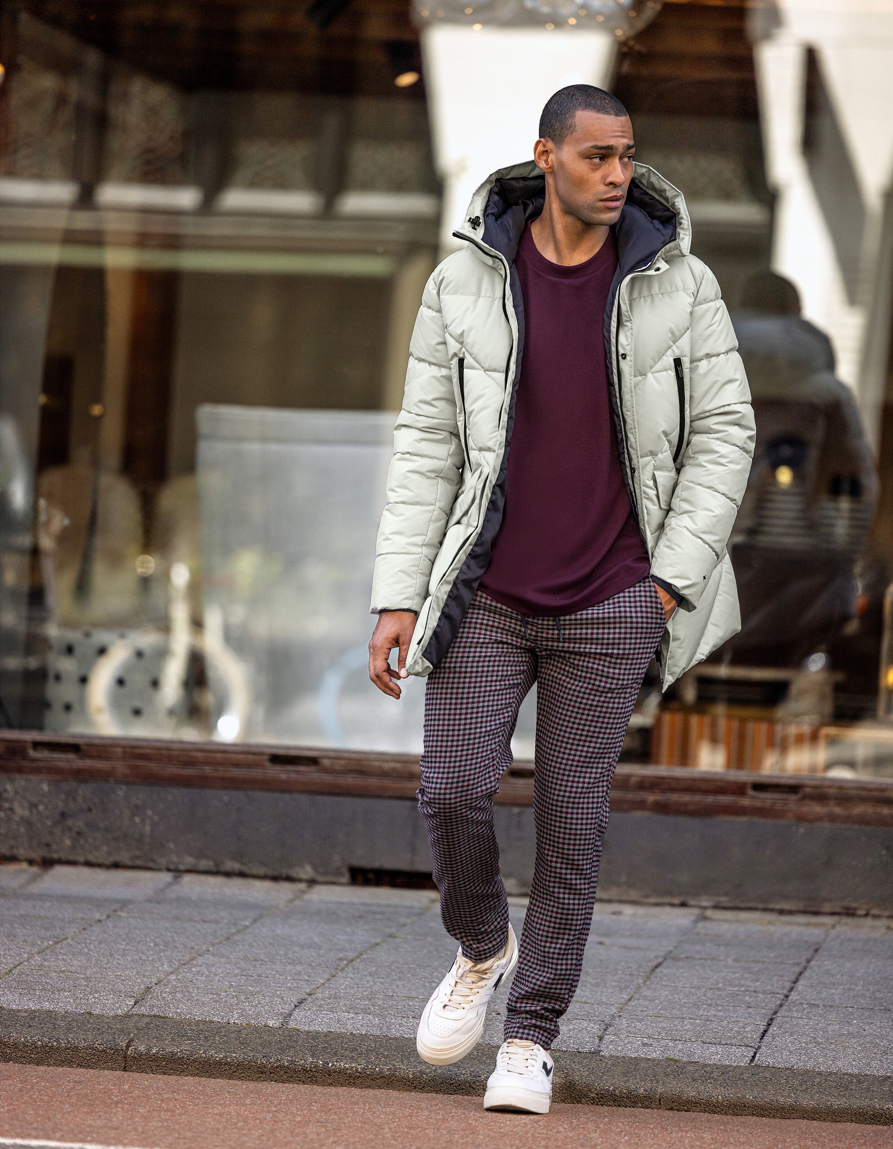 Quilted Jas Lichtgrijs SHOEBY MEN