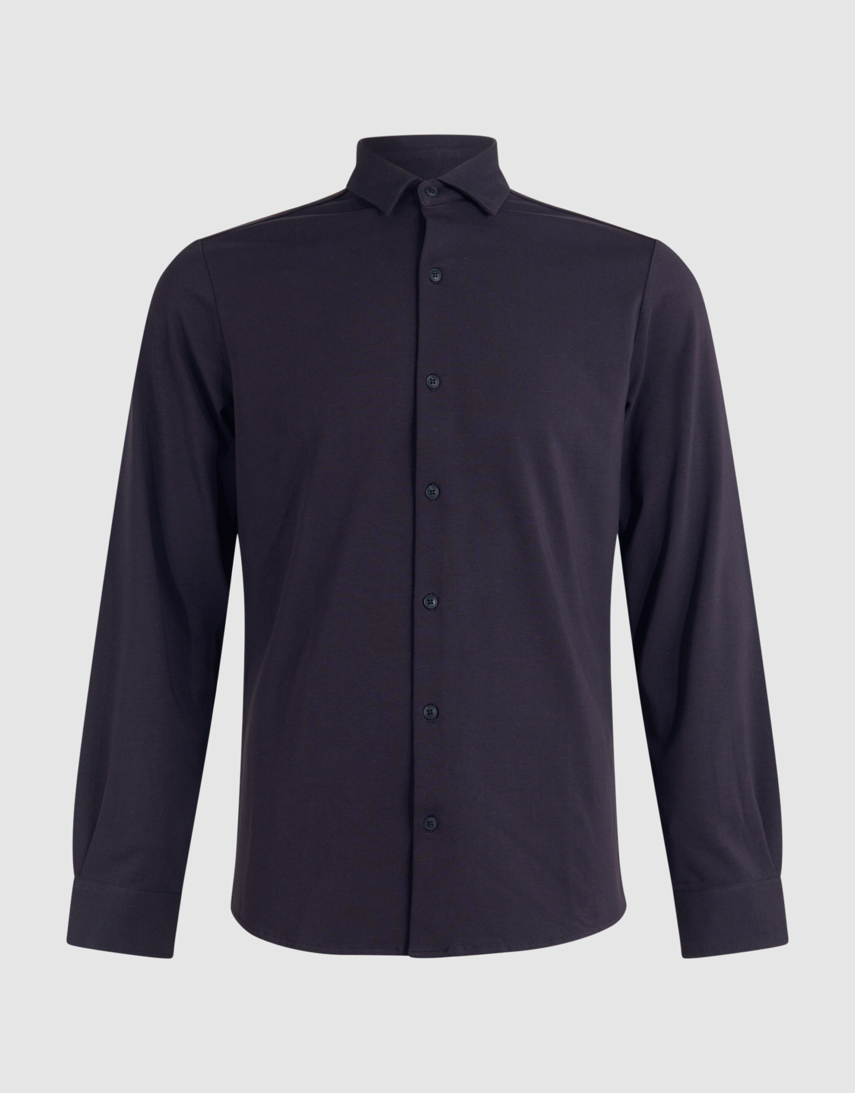 Jersey Overhemd Donkerbruin SHOEBY MEN