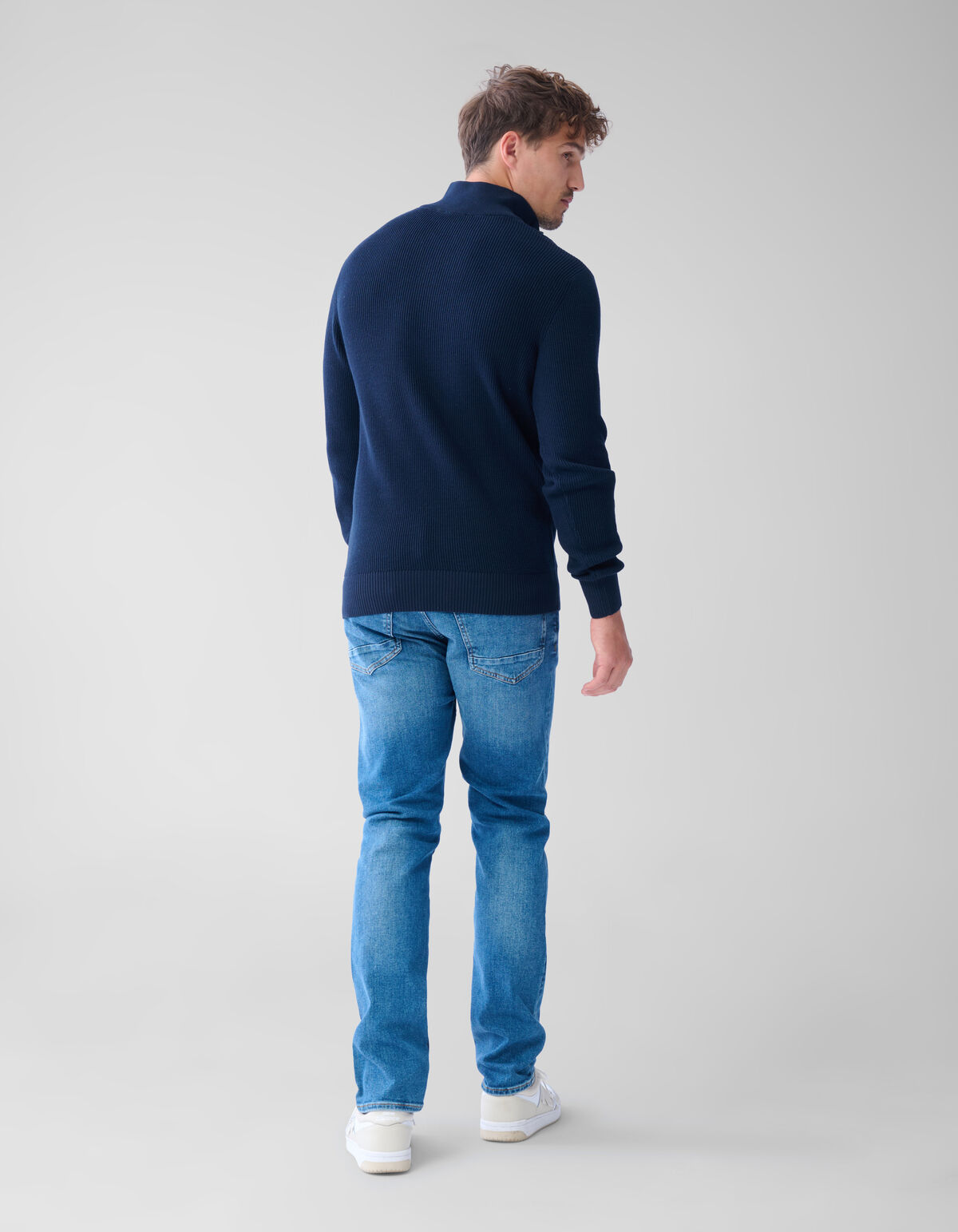 Zipper Trui Navy SHOEBY MEN