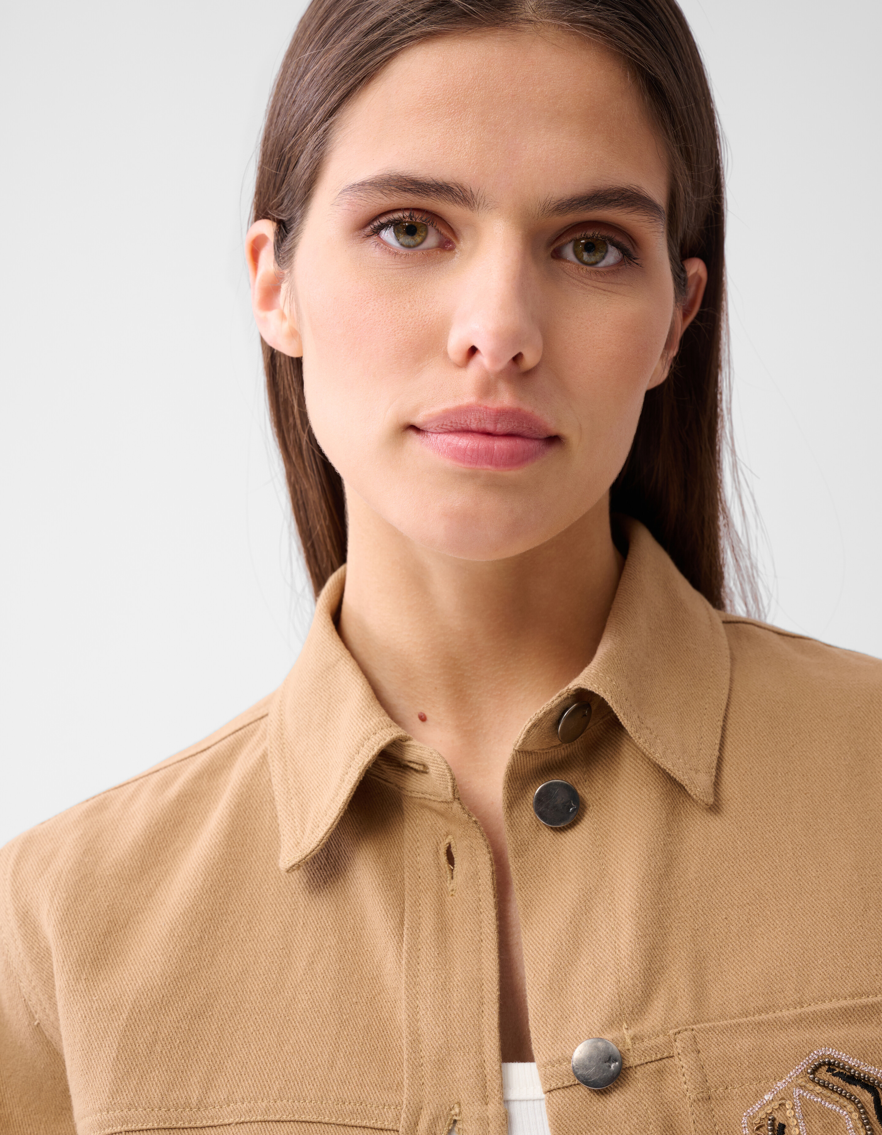 Oversized Embroidery Jack Camel By Mieke SHOEBY WOMEN