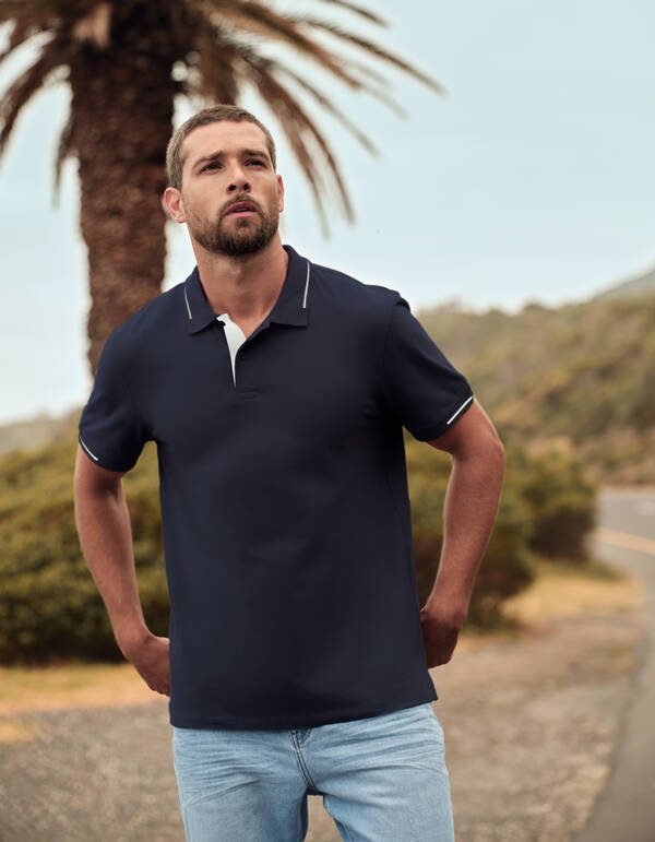 Pique Polo Donkerblauw SHOEBY MEN